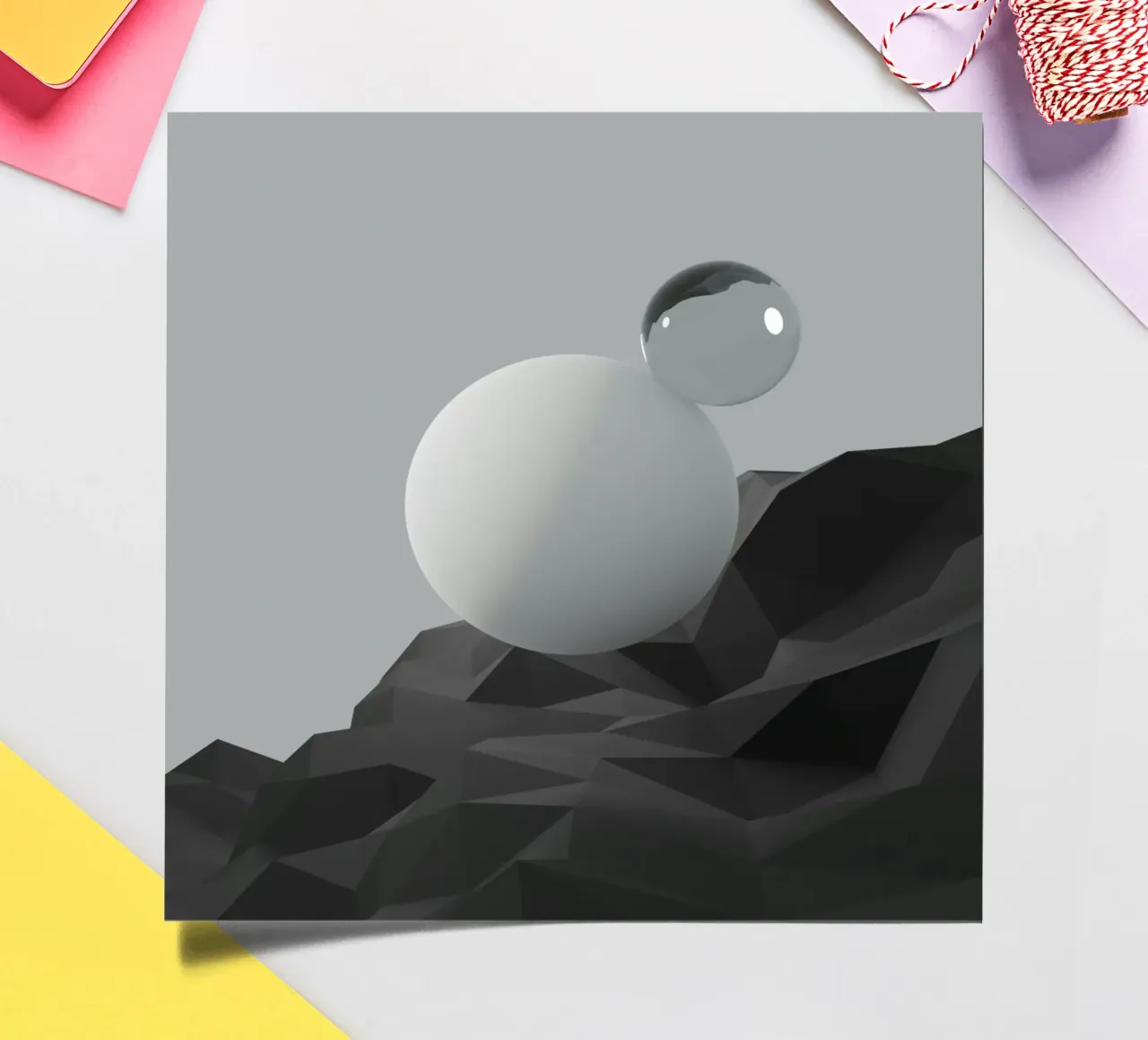 sfera geometrica foglio adesivo da Earthly Visions