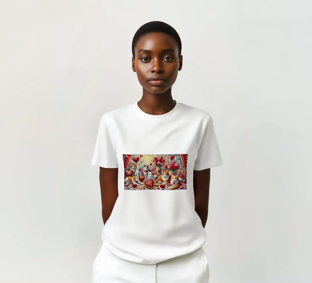 Happy Valentine´s Day Kitty Cat Edition t-shirt da Vintage Van Gogh