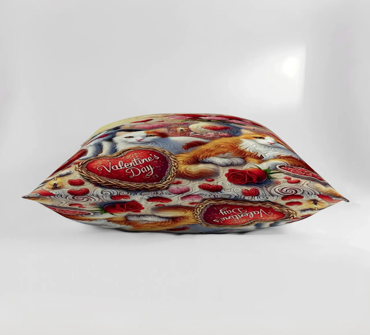 Happy Valentine´s Day Kitty Cat Edition cuscino da Vintage Van Gogh