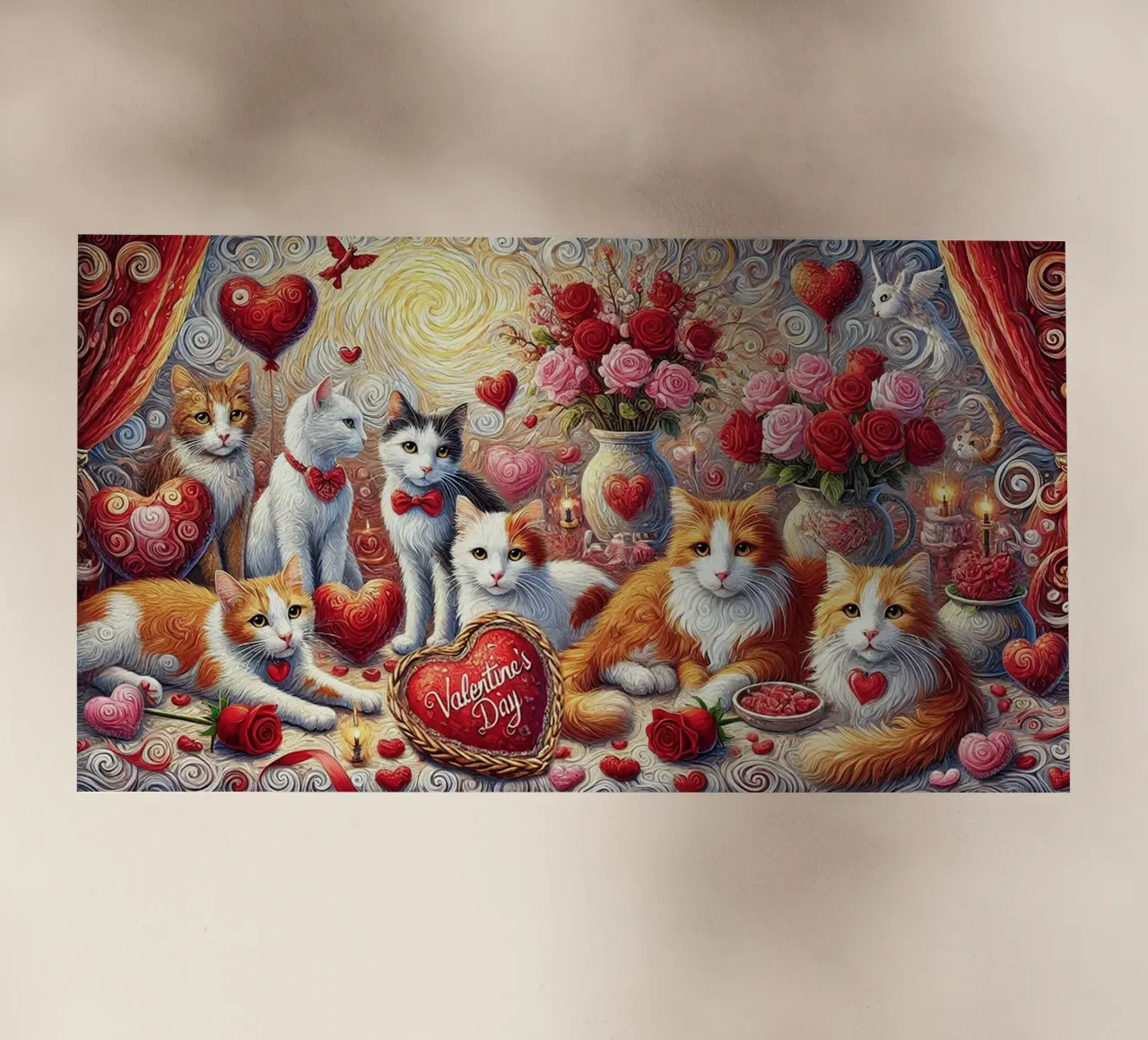 Happy Valentine´s Day Kitty Cat Edition pellicola backlit da Vintage Van Gogh