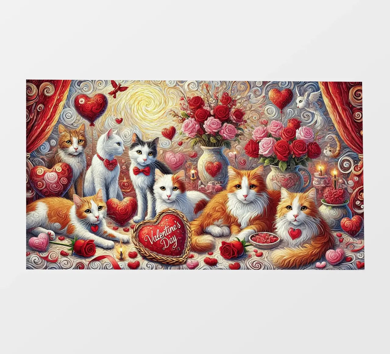 Happy Valentine´s Day Kitty Cat Edition pellicola backlit da Vintage Van Gogh