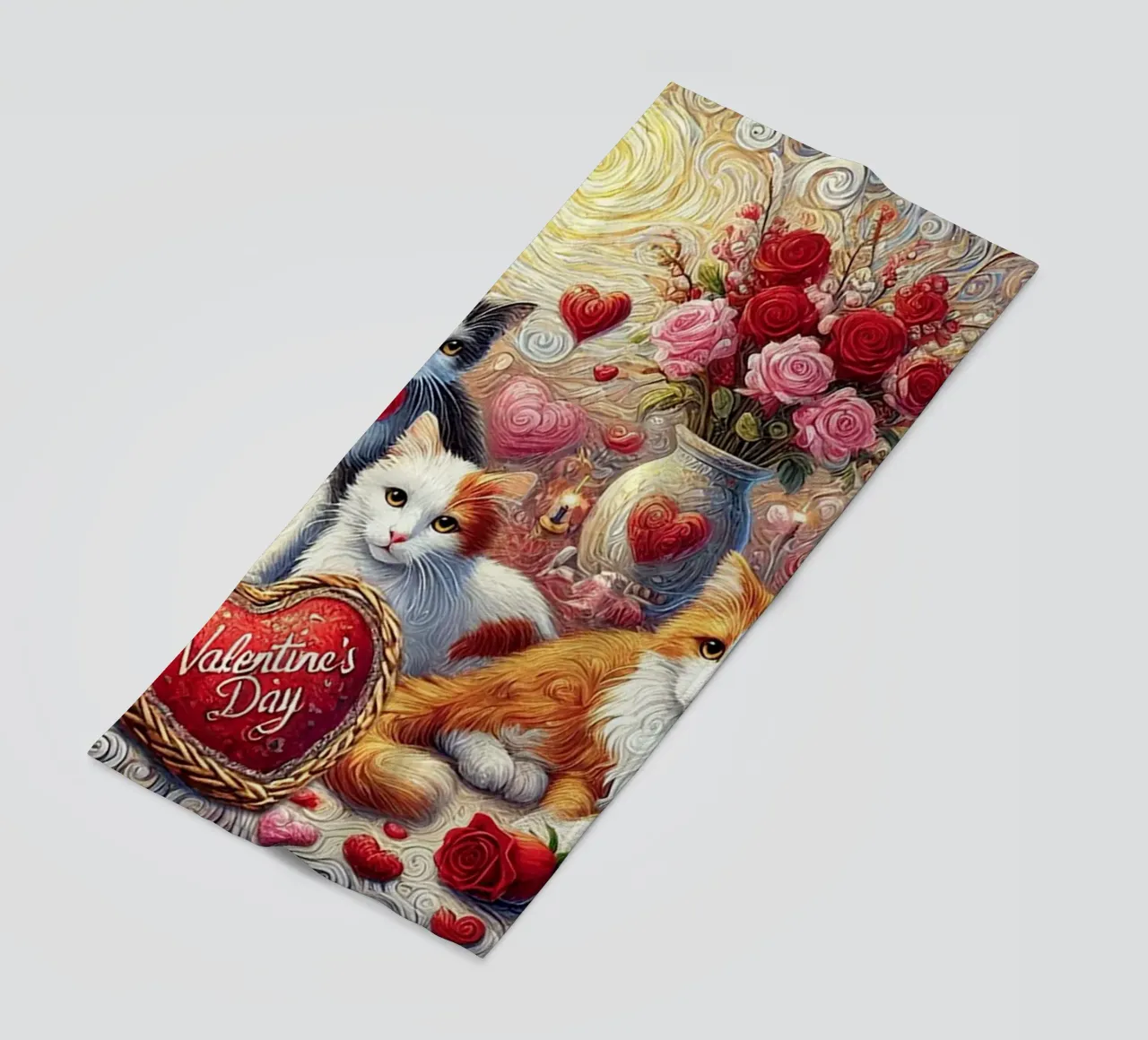 Happy Valentine´s Day Kitty Cat Edition telo mare da Vintage Van Gogh