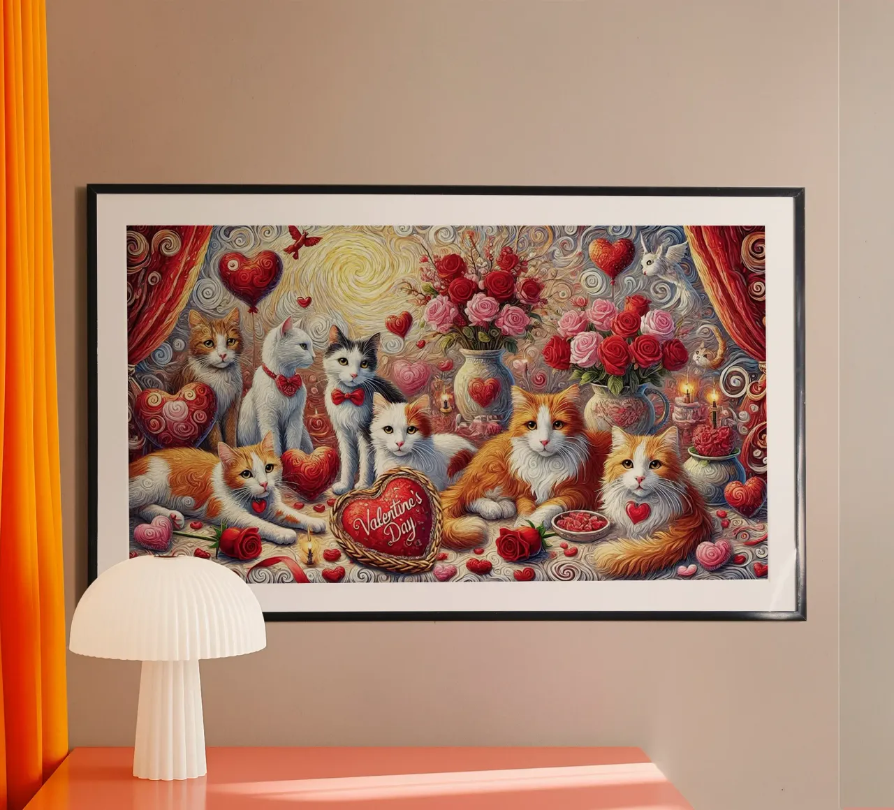 Happy Valentine´s Day Kitty Cat Edition carta hahnemühle da Vintage Van Gogh