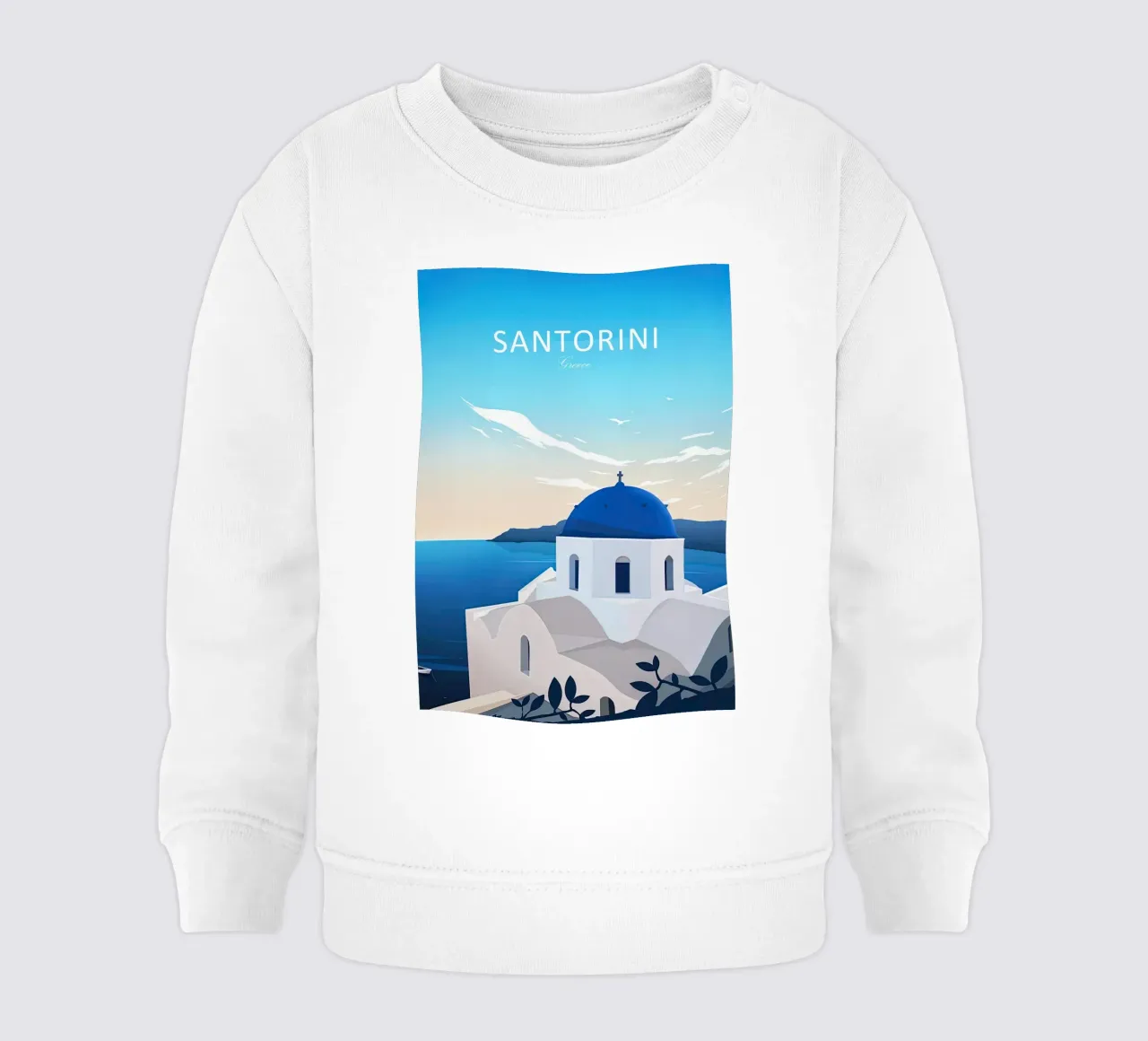 Santorini traditioneller Reisedruck - Griechenland Baby Sweatshirt von Liliestudio