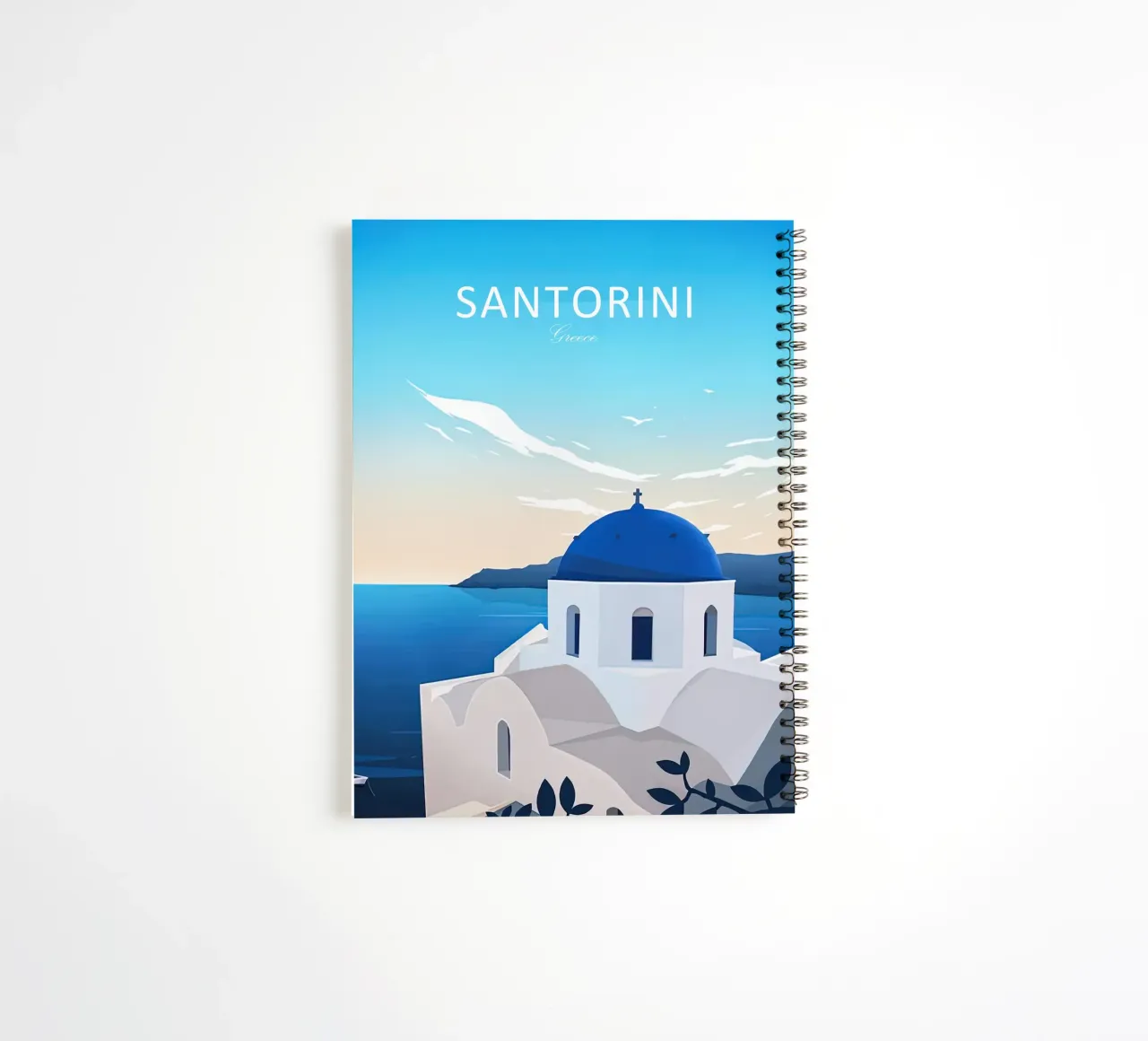 Santorini traditioneller Reisedruck - Griechenland Ringbuch von Liliestudio