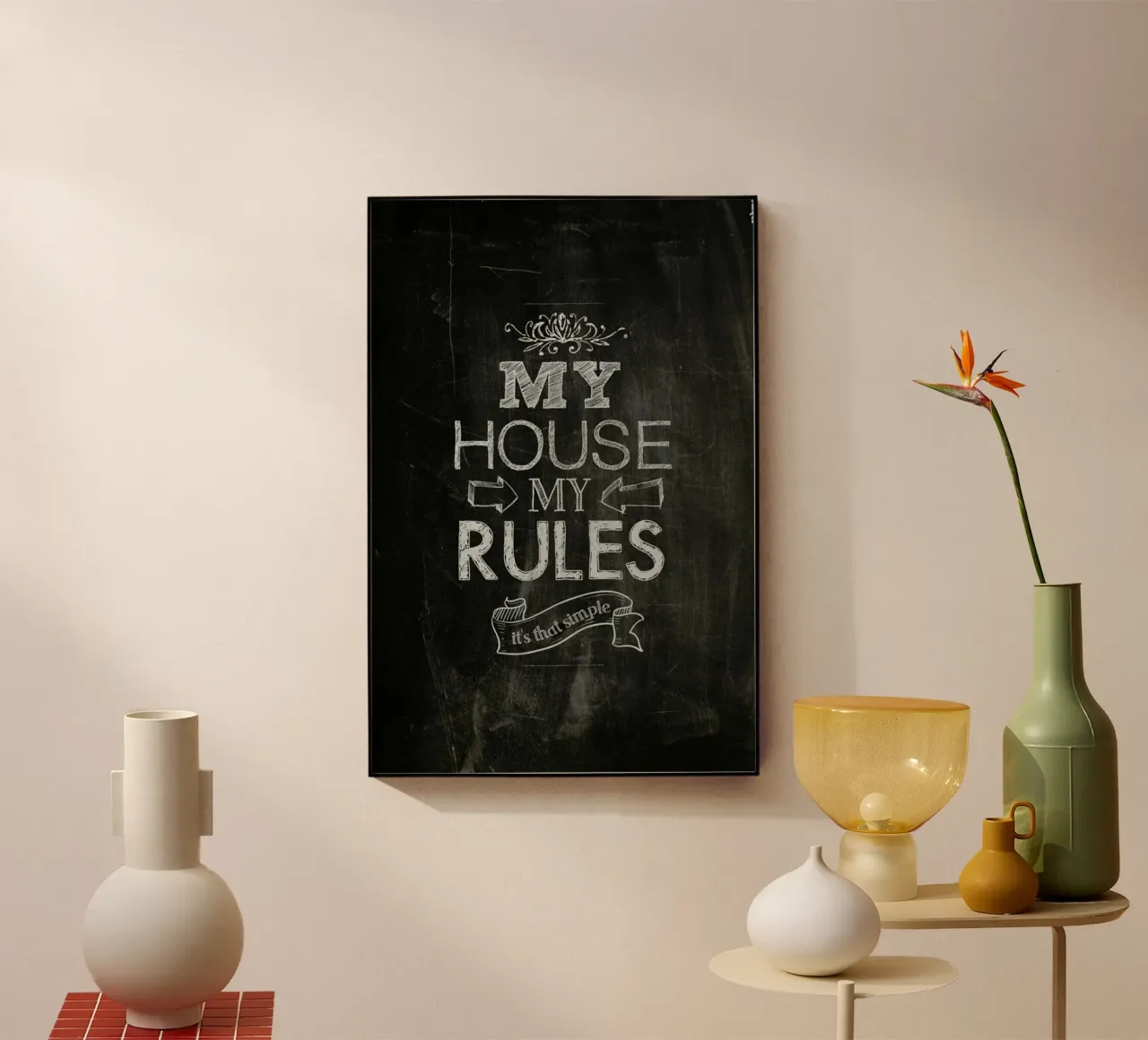 My house, my rules plexiglass da Rahma Projekt