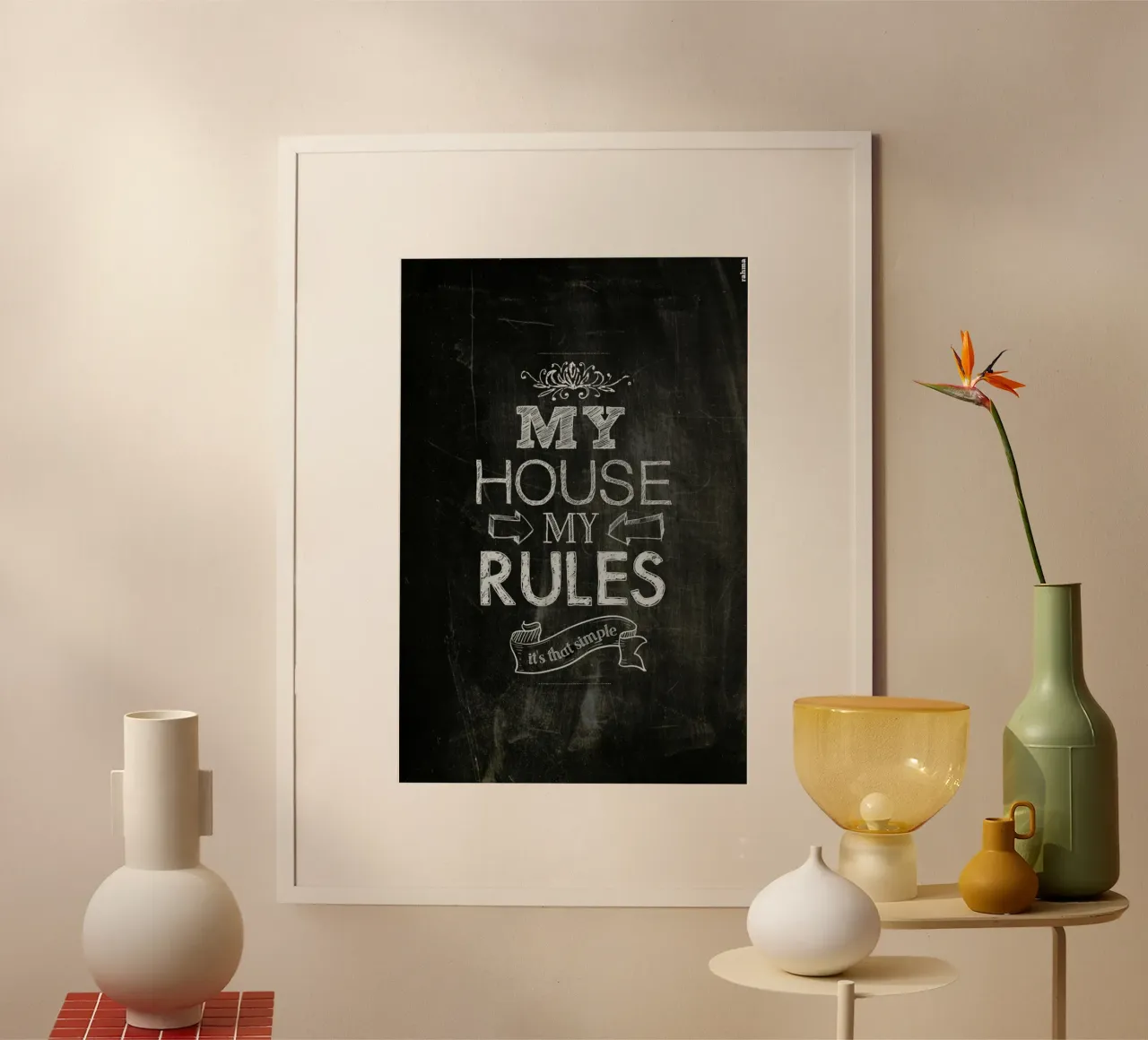 My house, my rules carta hahnemühle da Rahma Projekt