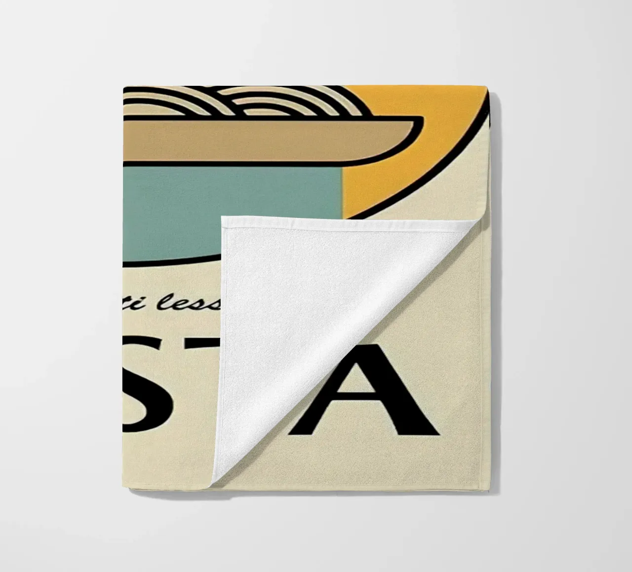 Eat More Pasta beach towel by Mildred Store