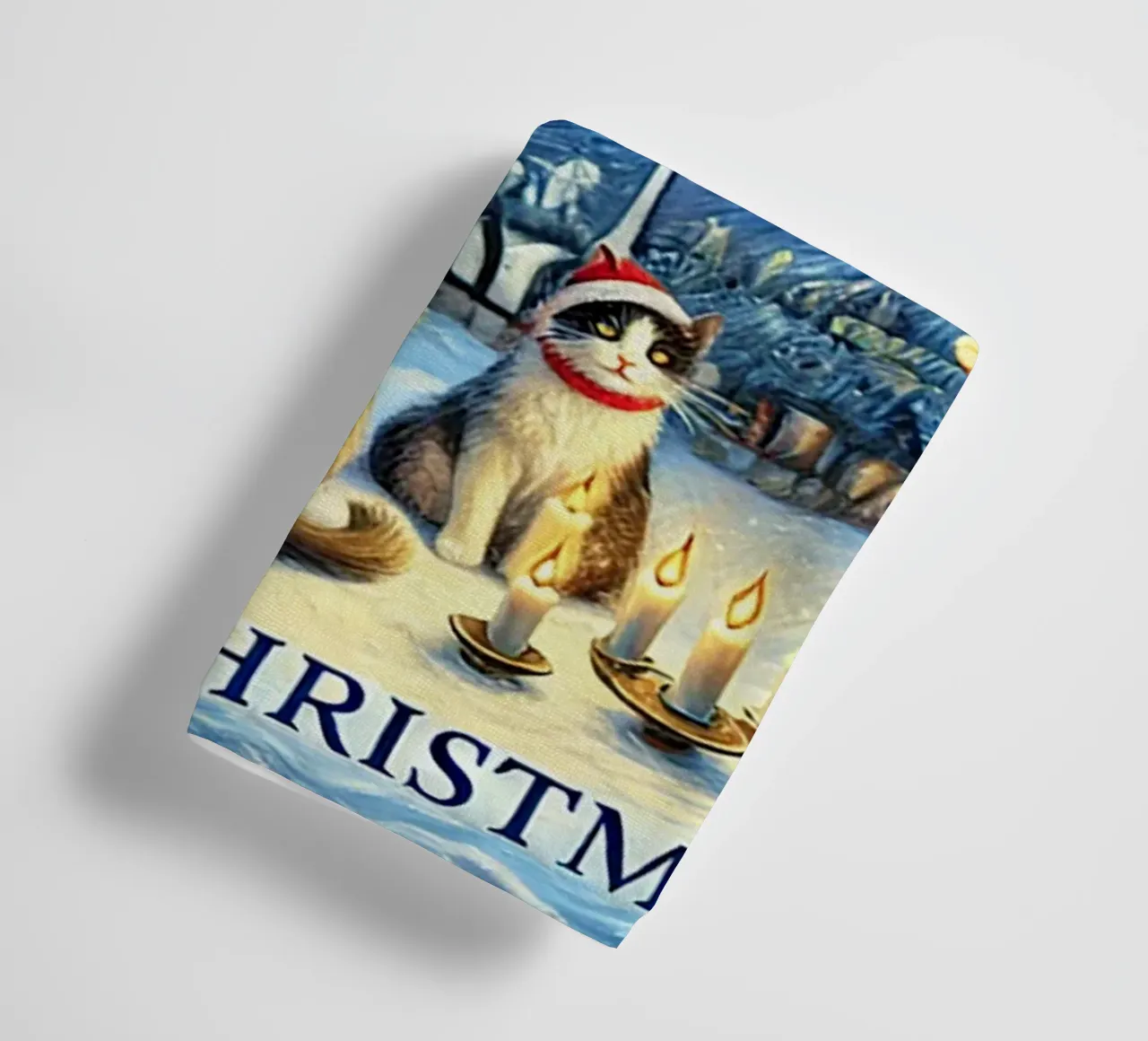 Merry Christmas Kitty Cat Edition asciugamano da bagno da Vintage Van Gogh