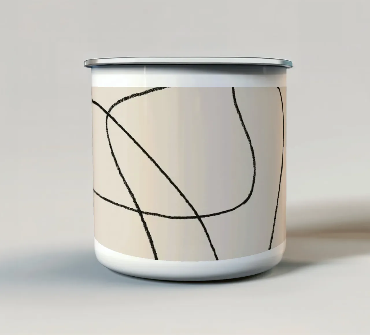 Scarabocchi a matita 1 tazza in smalto da NouveauPrints