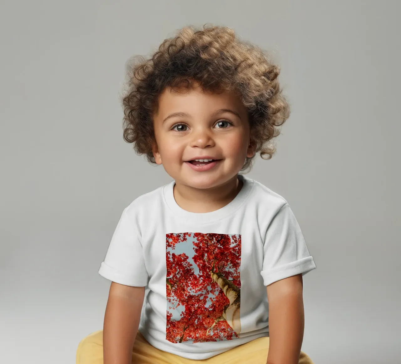 tree red leaves baby t-shirt by Earthly Visions