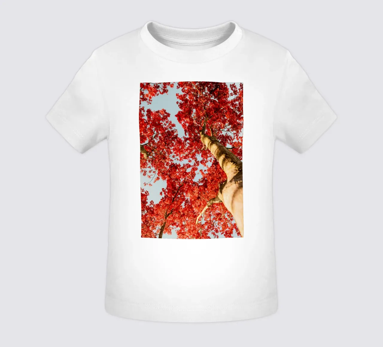 tree red leaves baby t-shirt by Earthly Visions