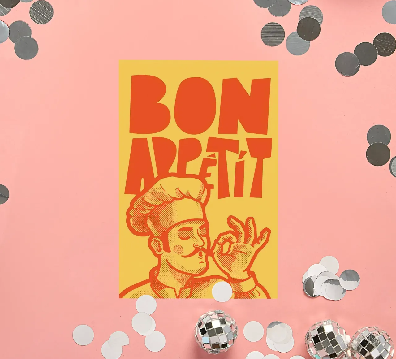 Bon appétit du chef autocollant de Mildred Store