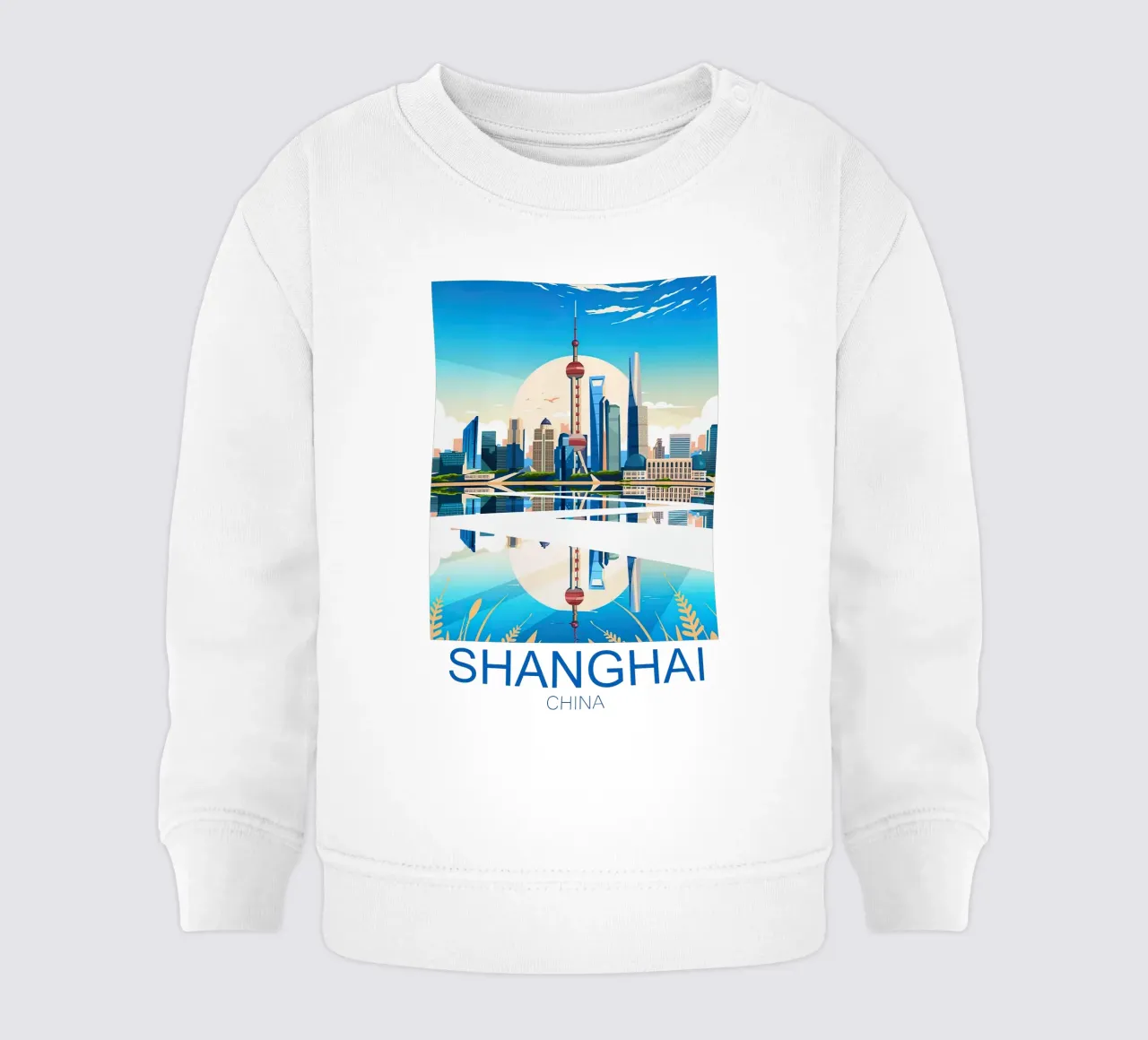 Impresiones de viajes a Shanghái - China sudadera de bebé de Liliestudio
