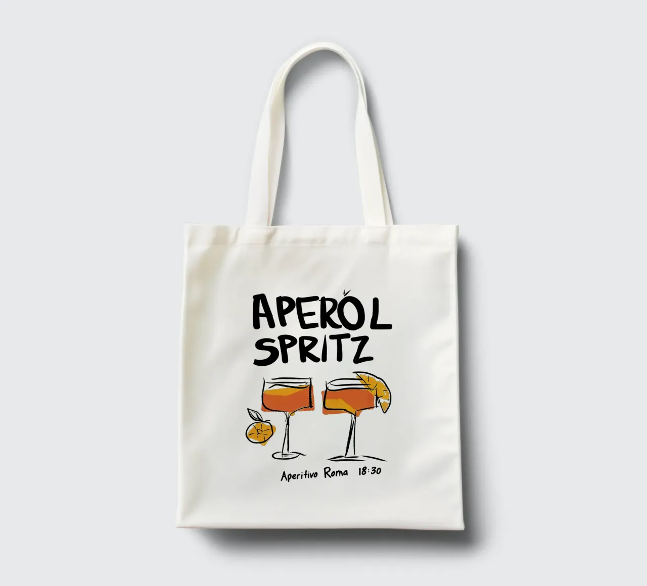 Aperol Spritz Aperitivo Roma borsa in juta da Mildred Store