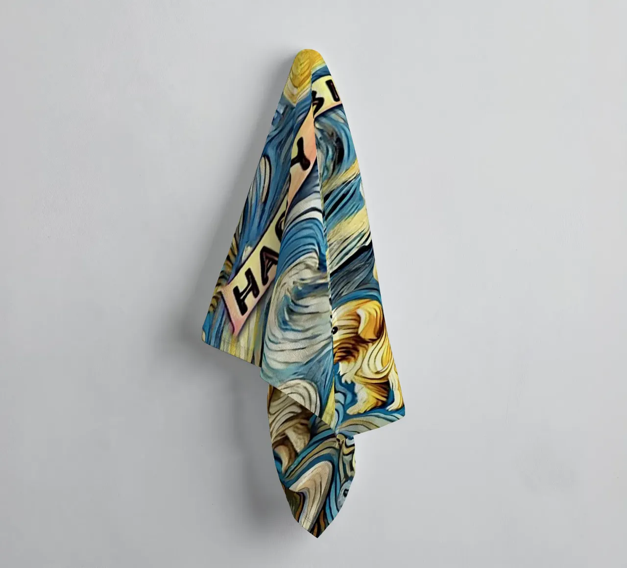 Happy Birthday Puppy Edition asciugamano da bagno da Vintage Van Gogh