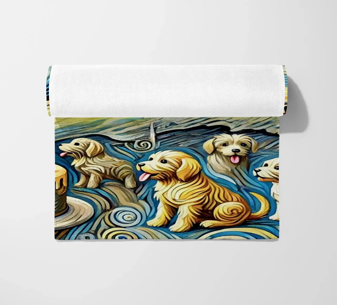 Happy Birthday Puppy Edition telo mare da Vintage Van Gogh