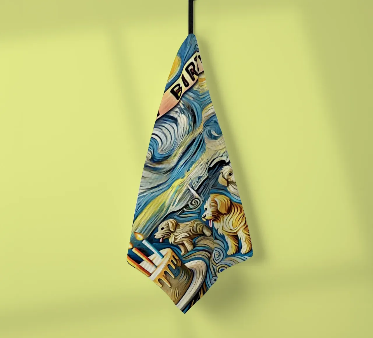 Happy Birthday Puppy Edition canovaccio da cucina da Vintage Van Gogh