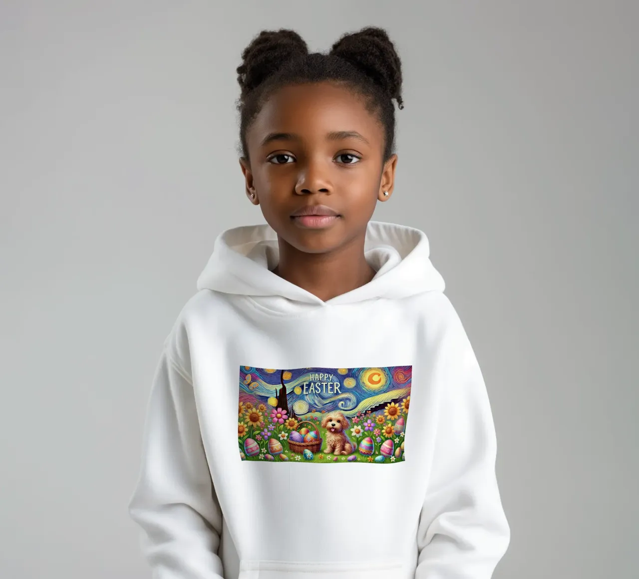 Happy Easter Puppy Edition Kinder Hoodie von Vintage Van Gogh