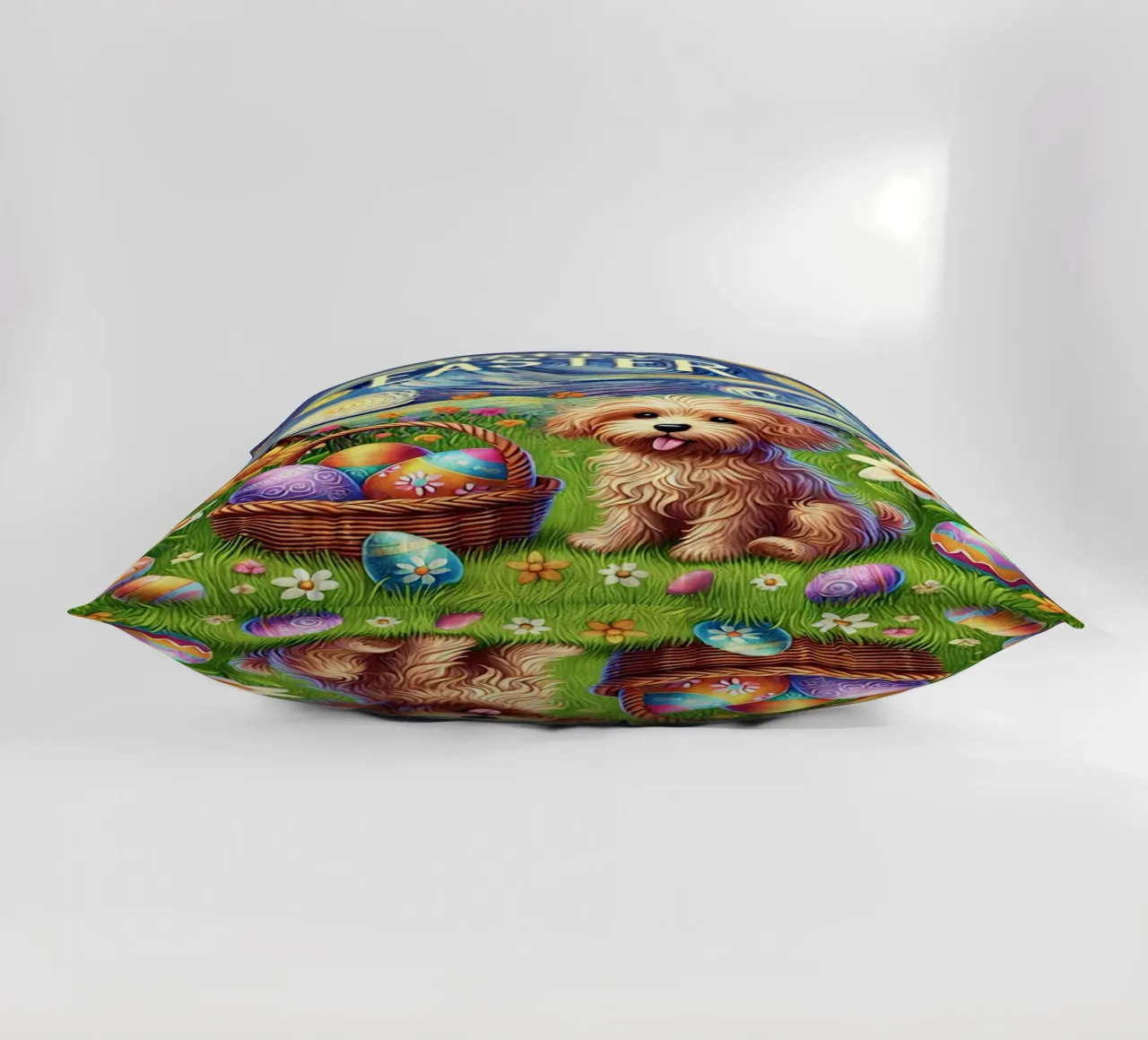 Happy Easter Puppy Edition cuscino da Vintage Van Gogh