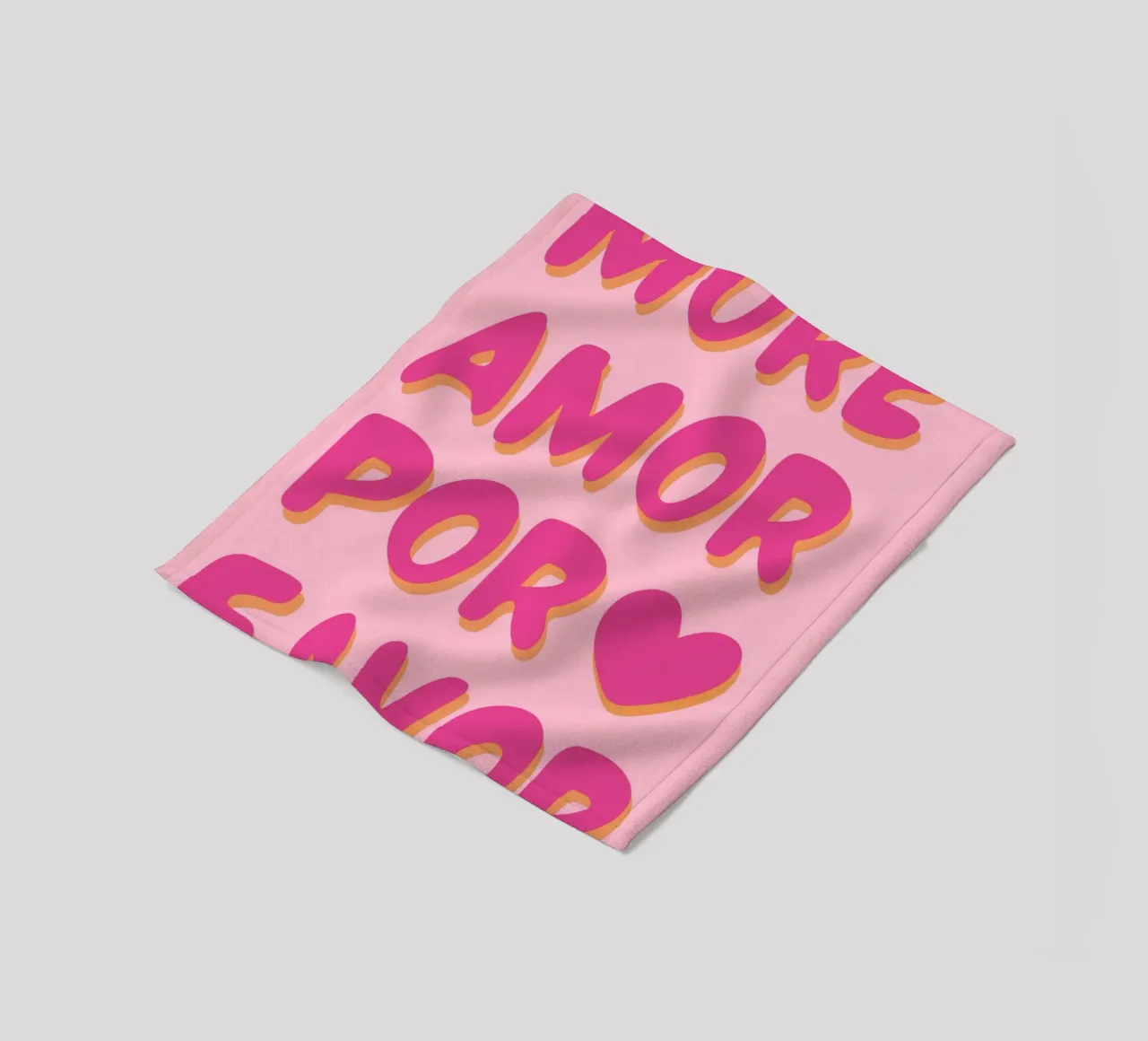 "Mehr Amor Por Favor" Typografie Kunst Fleecedecke von pdigitalprints