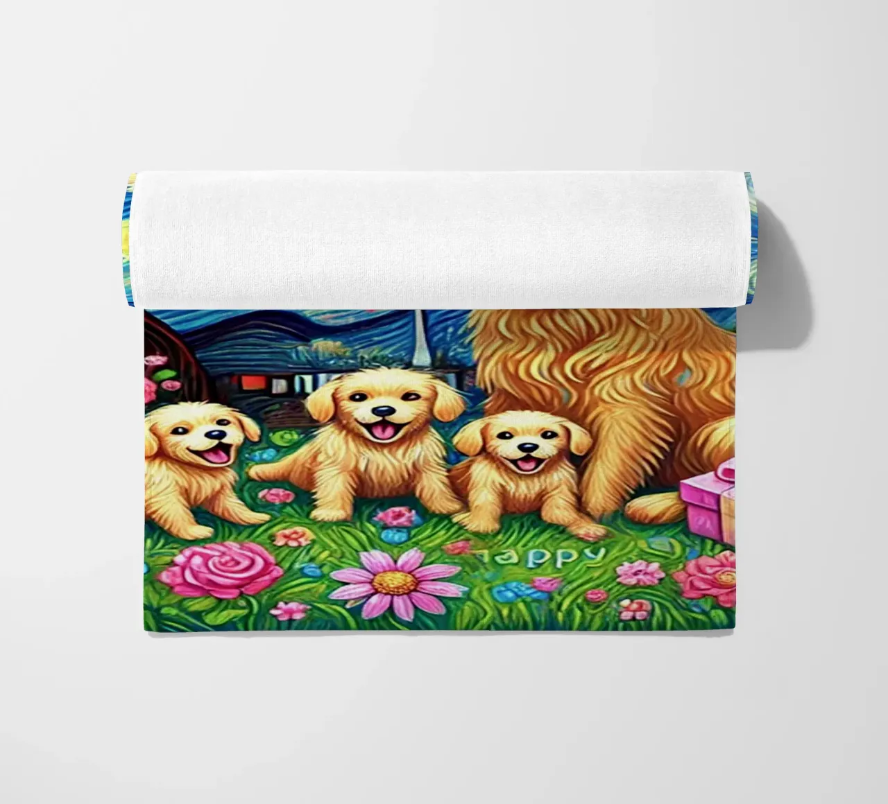 Happy Mother´s Day Puppy Edition telo mare da Vintage Van Gogh