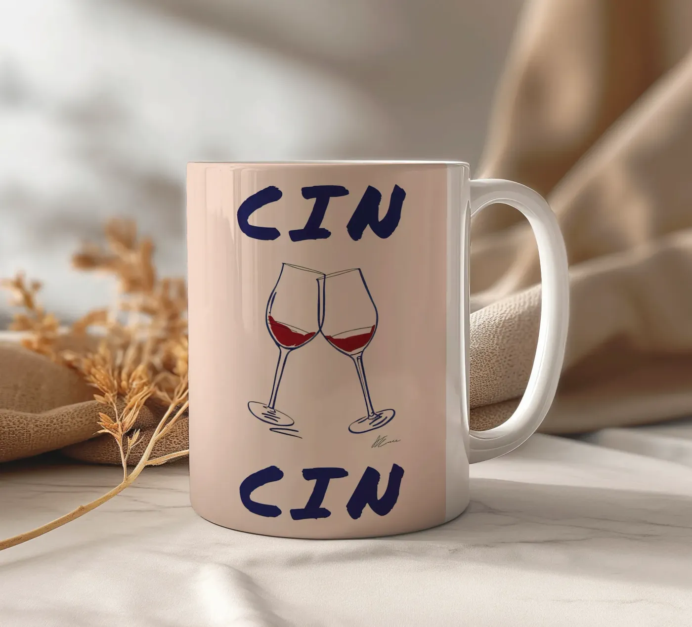 Cin Cin ceramic mug by Mildred Store