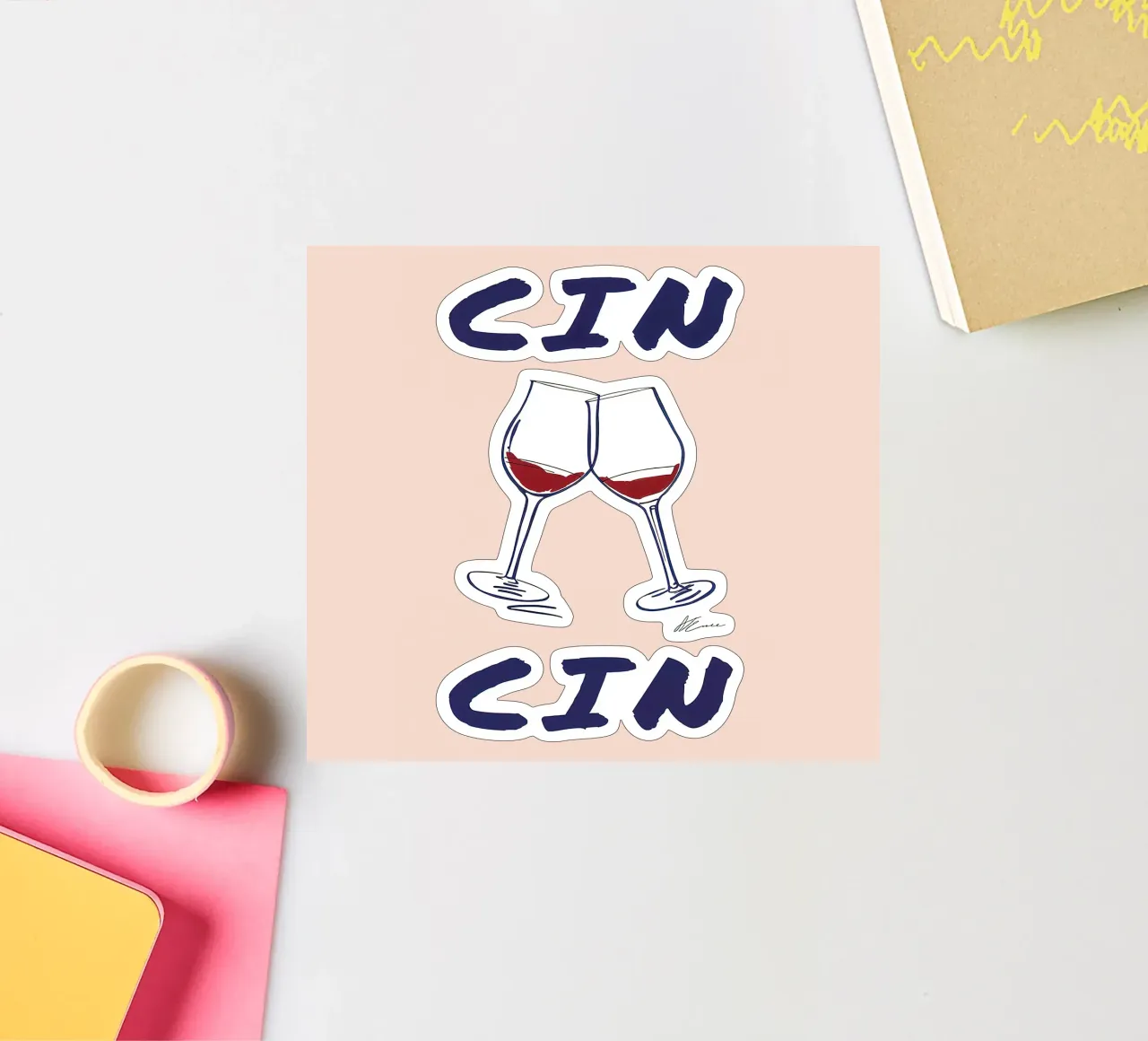 Cin Cin sticker by Mildred Store