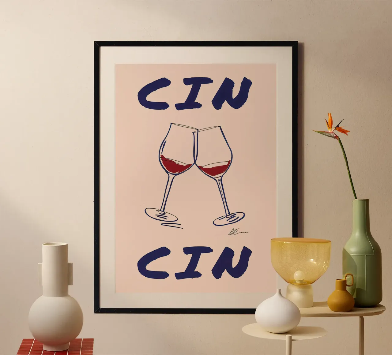 Cin Cin poster by Mildred Store