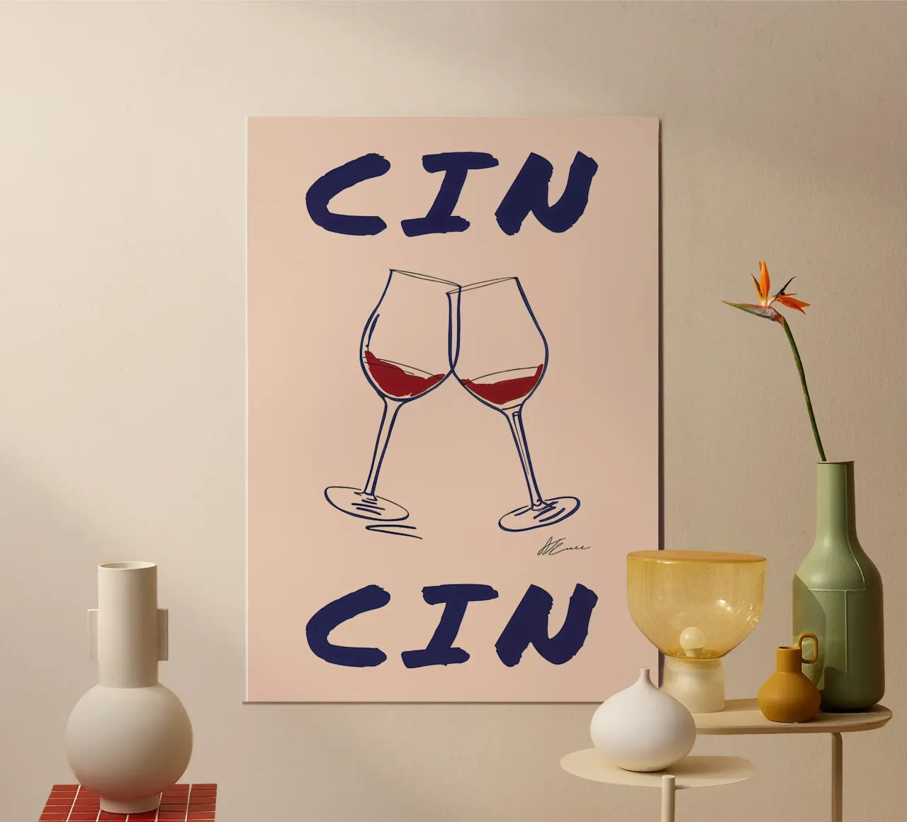 Cin Cin poster by Mildred Store