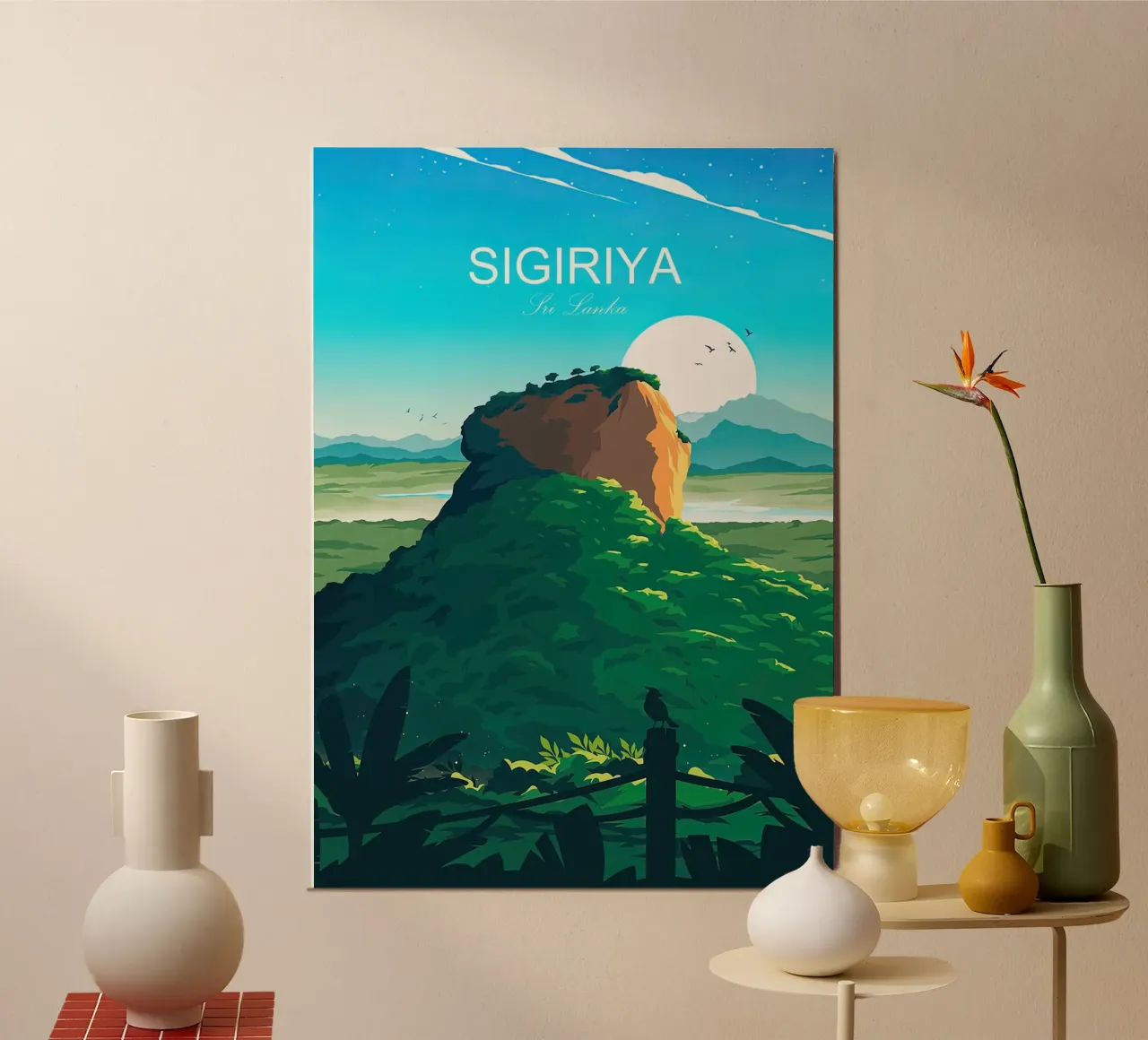 Poster dello Sri Lanka, Sigiriya poster con telaio in plastica da Liliestudio