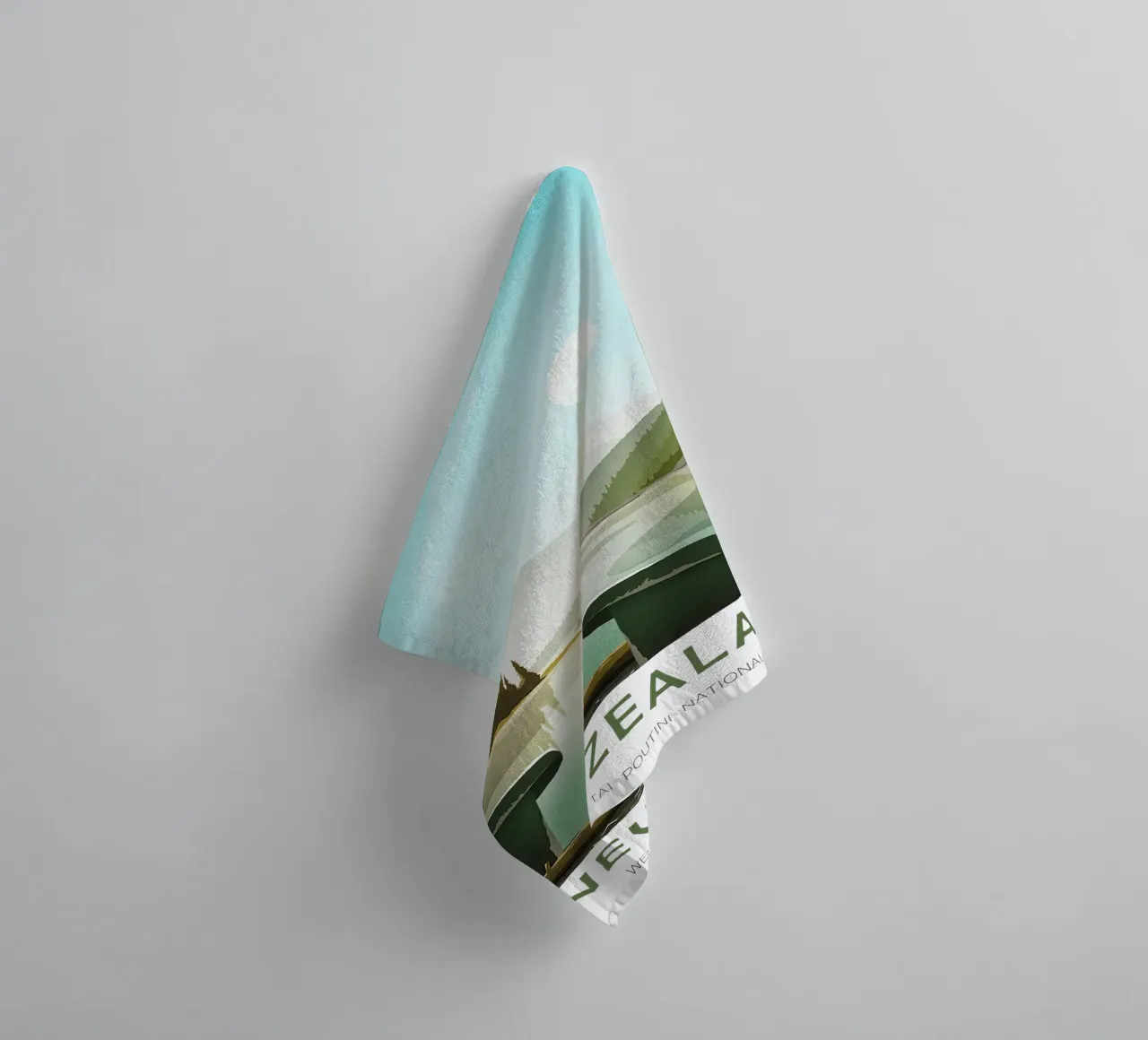 Tai Poutini, New Zealand towel by Liliestudio