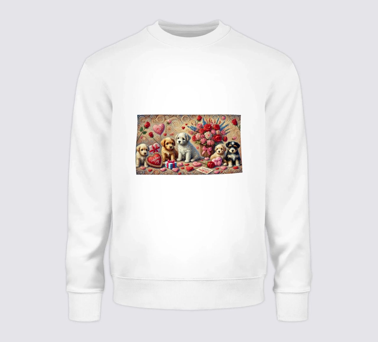 Happy Valentine´s Day Puppy Edition felpa da Vintage Van Gogh