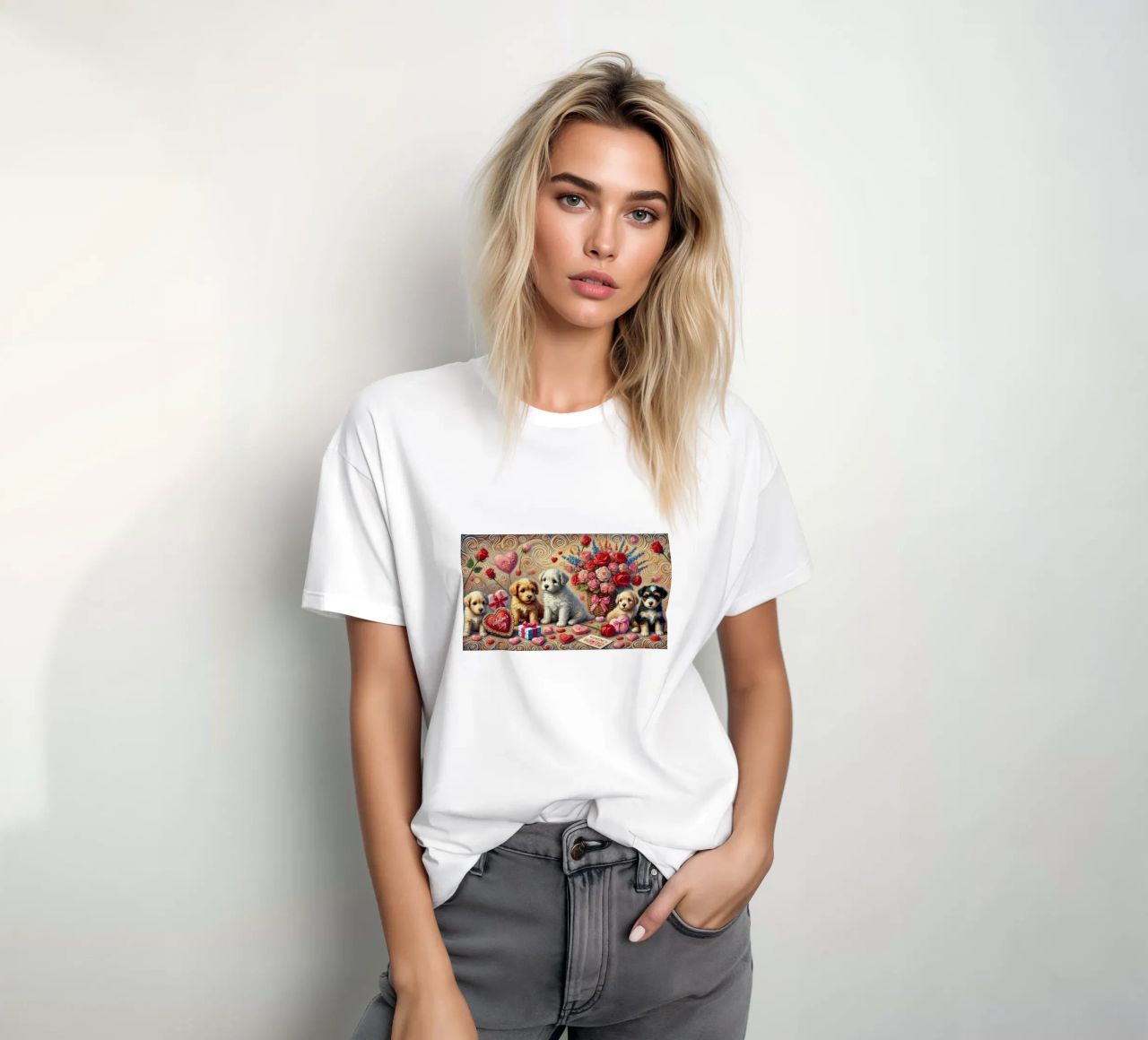 Happy Valentine´s Day Puppy Edition t-shirt da Vintage Van Gogh