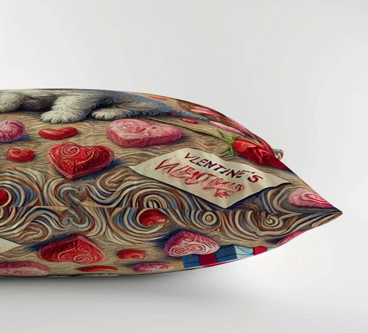 Happy Valentine´s Day Puppy Edition cuscino da Vintage Van Gogh