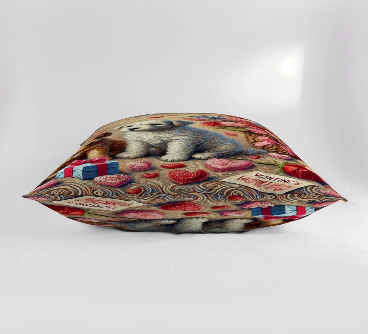 Happy Valentine´s Day Puppy Edition cuscino da Vintage Van Gogh