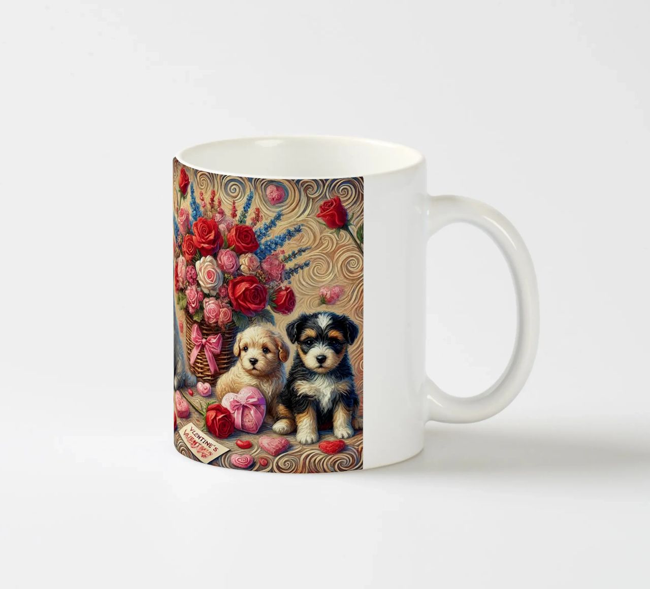 Happy Valentine´s Day Puppy Edition tazza in ceramica da Vintage Van Gogh