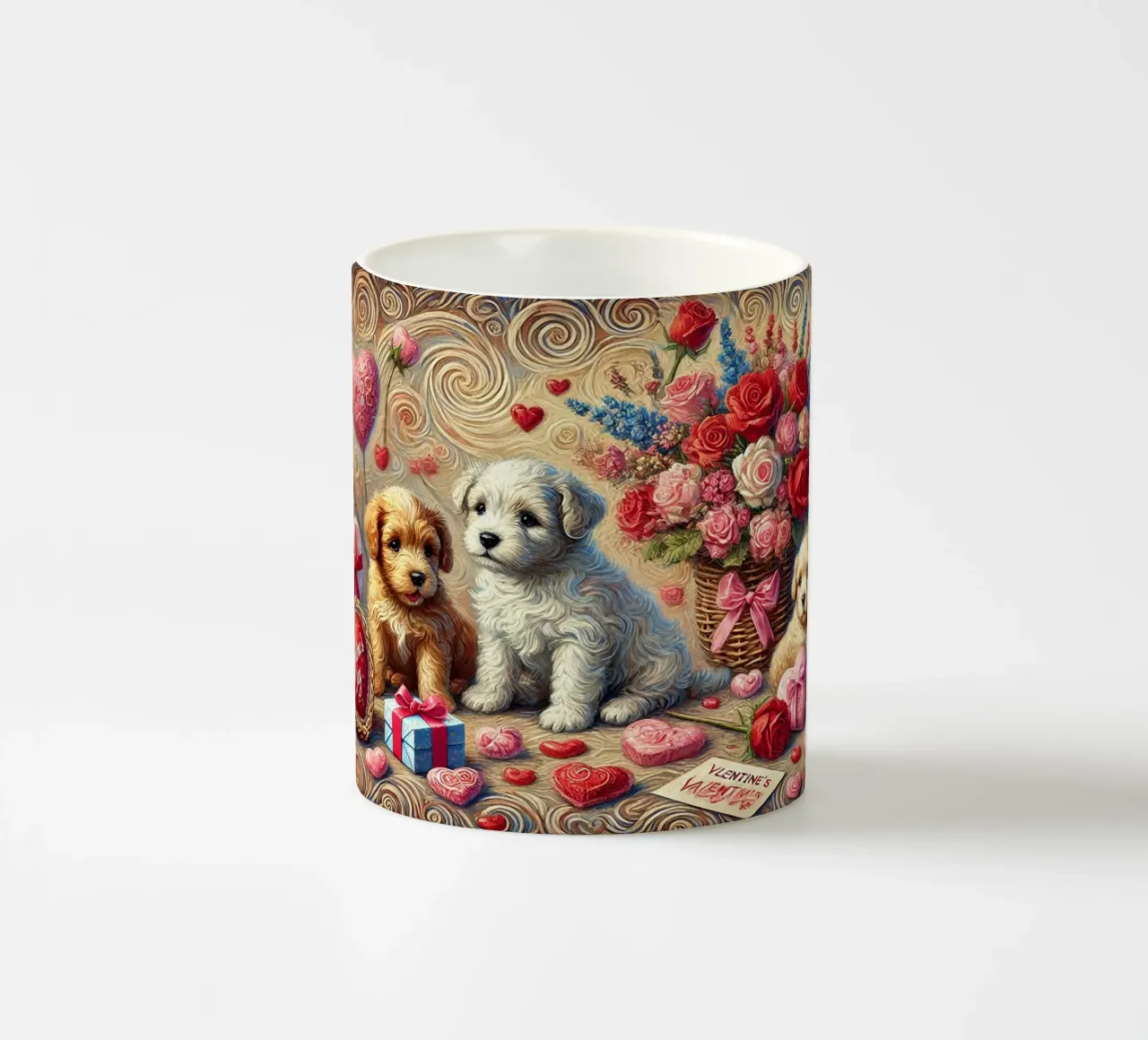 Happy Valentine´s Day Puppy Edition tazza in ceramica da Vintage Van Gogh
