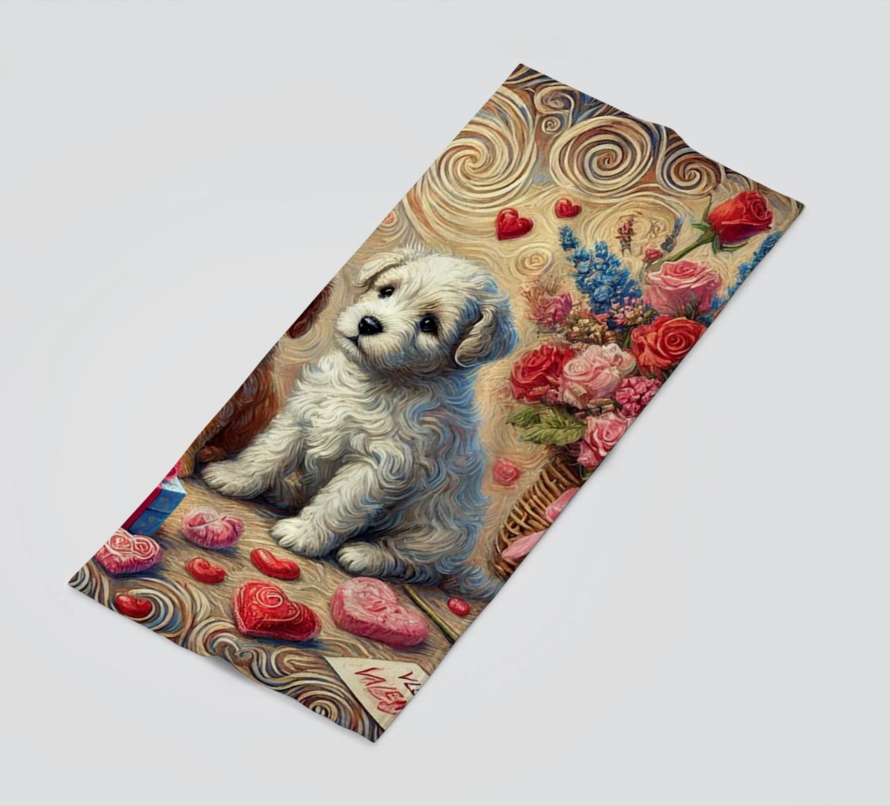 Happy Valentine´s Day Puppy Edition telo mare da Vintage Van Gogh