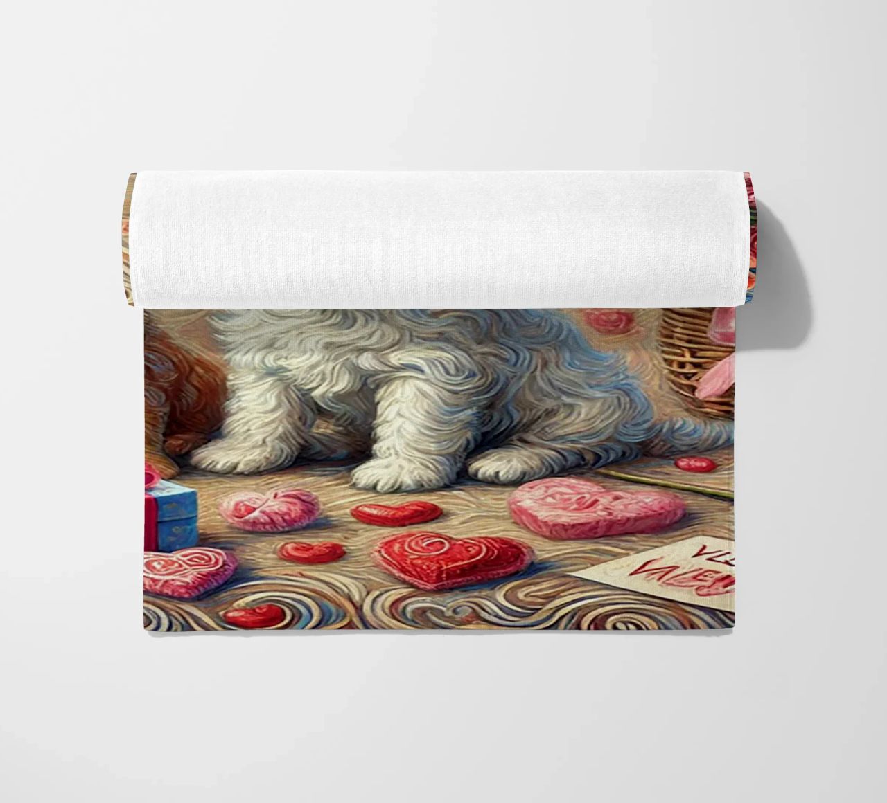 Happy Valentine´s Day Puppy Edition telo mare da Vintage Van Gogh