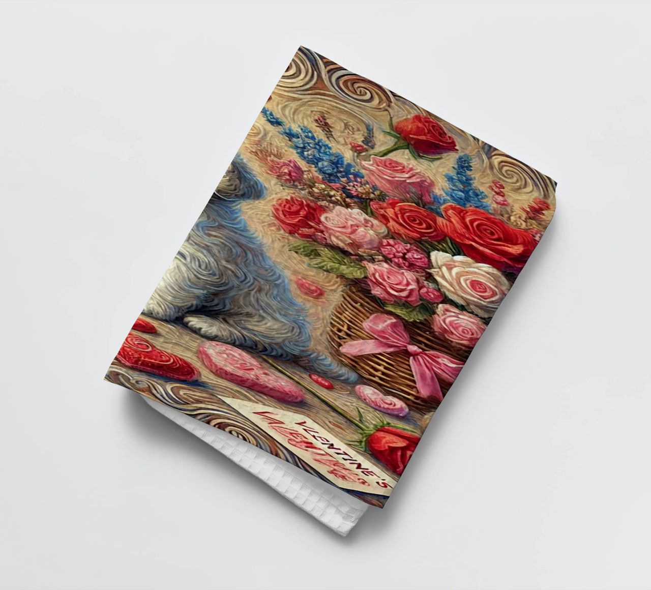 Happy Valentine´s Day Puppy Edition canovaccio da cucina da Vintage Van Gogh