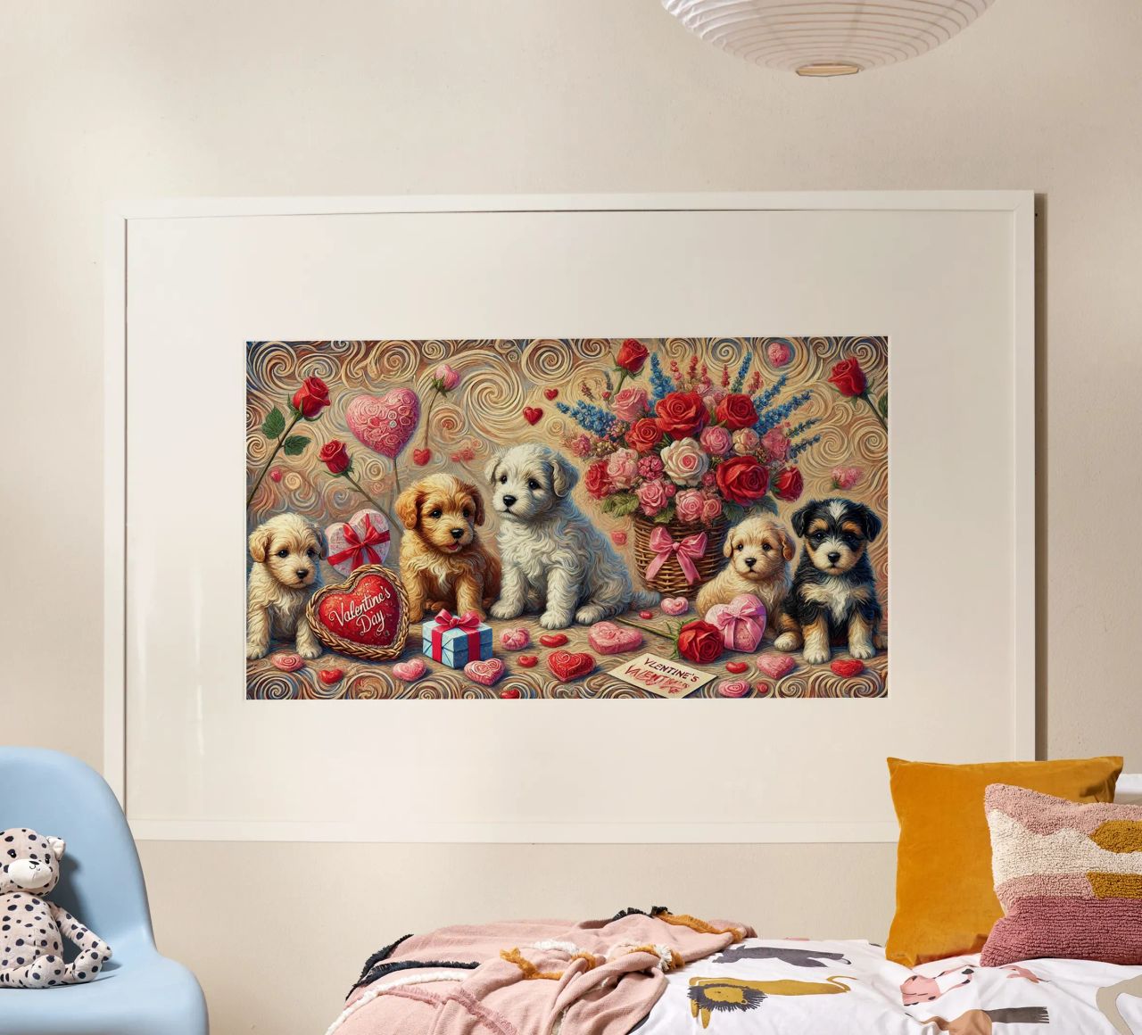 Happy Valentine´s Day Puppy Edition carta hahnemühle da Vintage Van Gogh