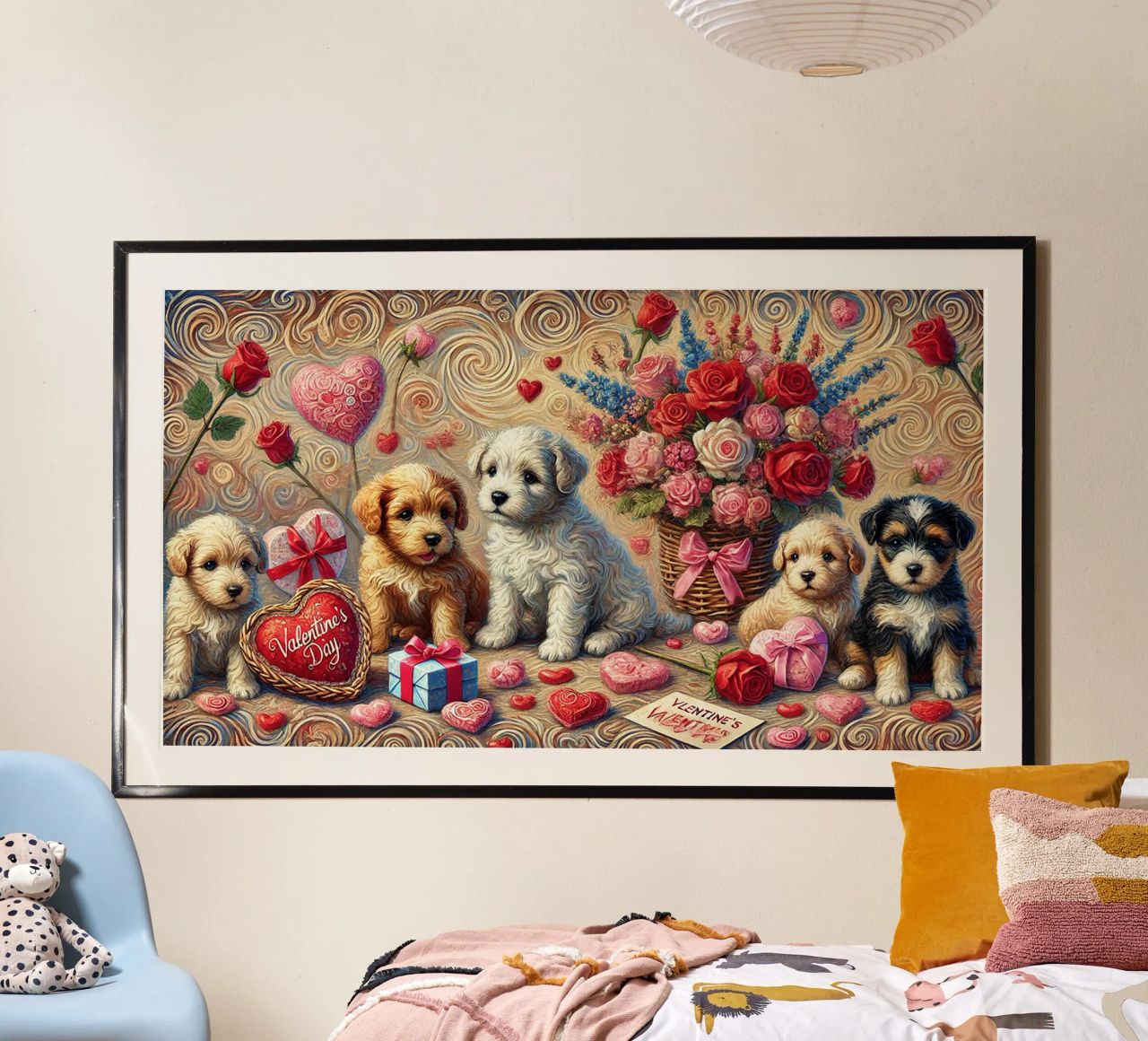 Happy Valentine´s Day Puppy Edition carta hahnemühle da Vintage Van Gogh