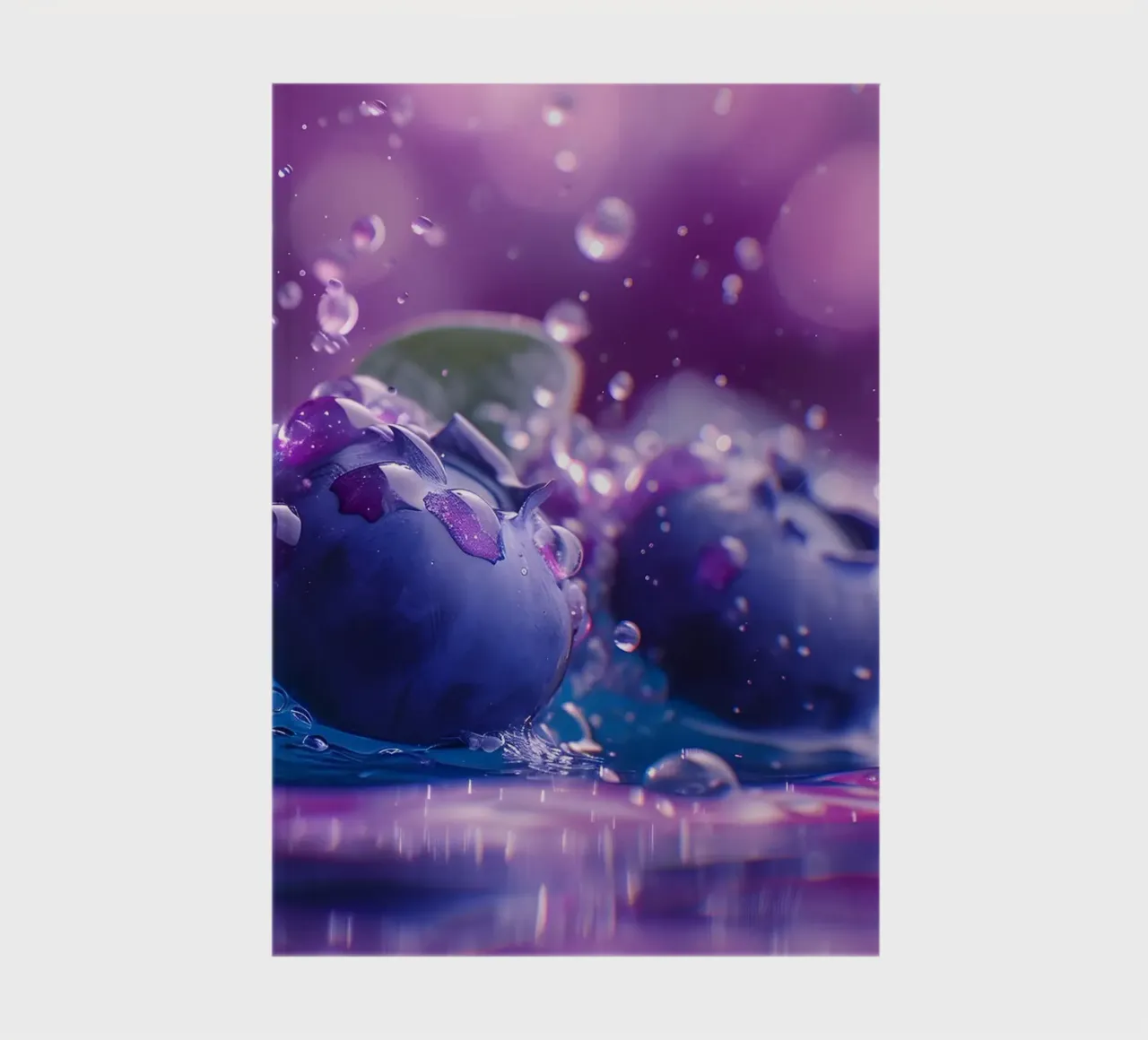 Blueberry splash notebook by M-Ulrich-Digital Art