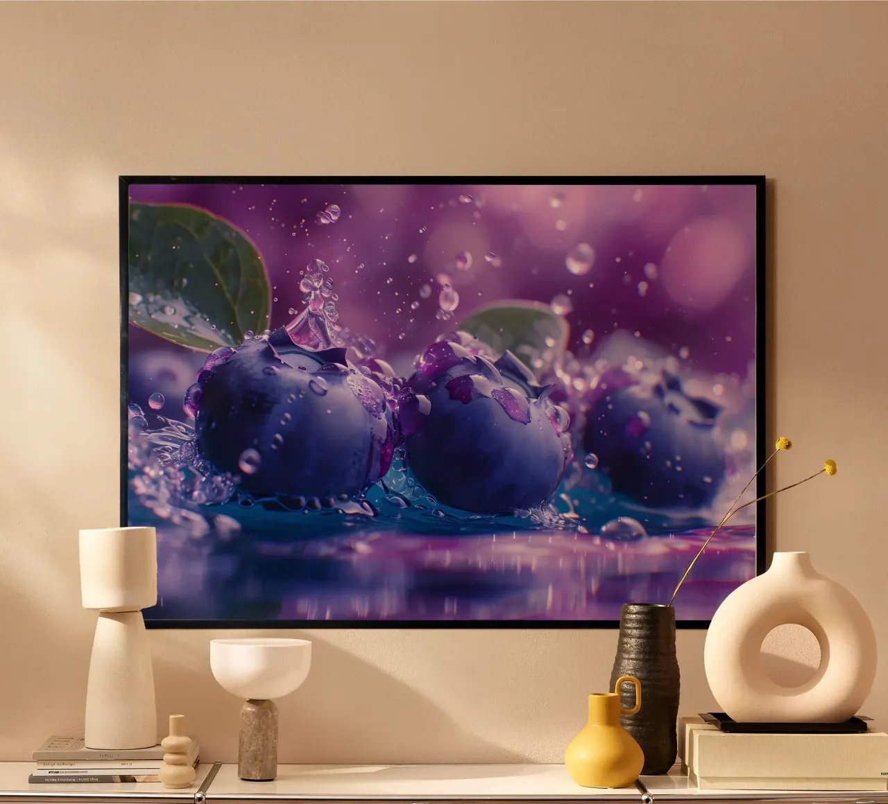 Spruzzata di mirtillo poster da M-Ulrich-Digital Art