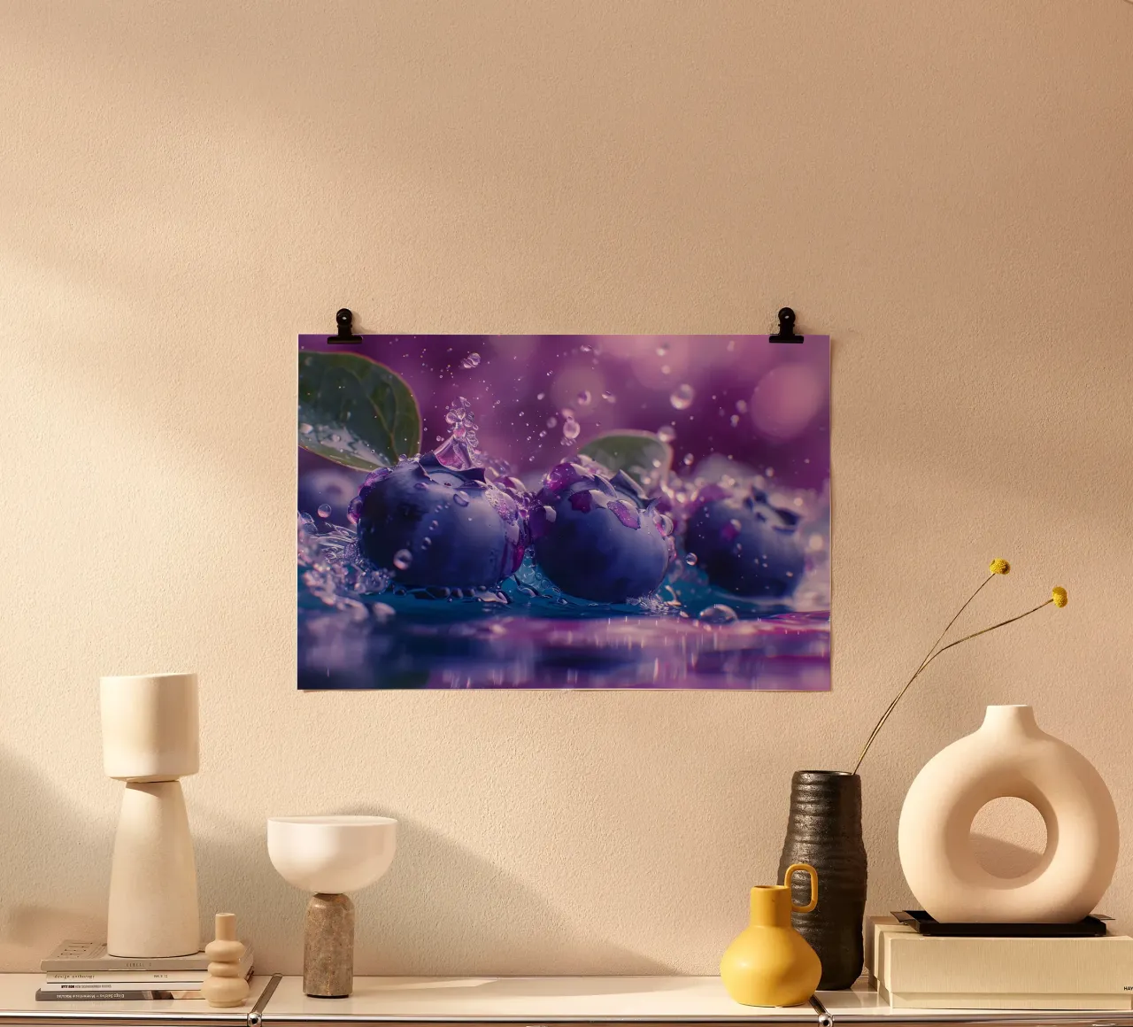 Spruzzata di mirtillo poster da M-Ulrich-Digital Art