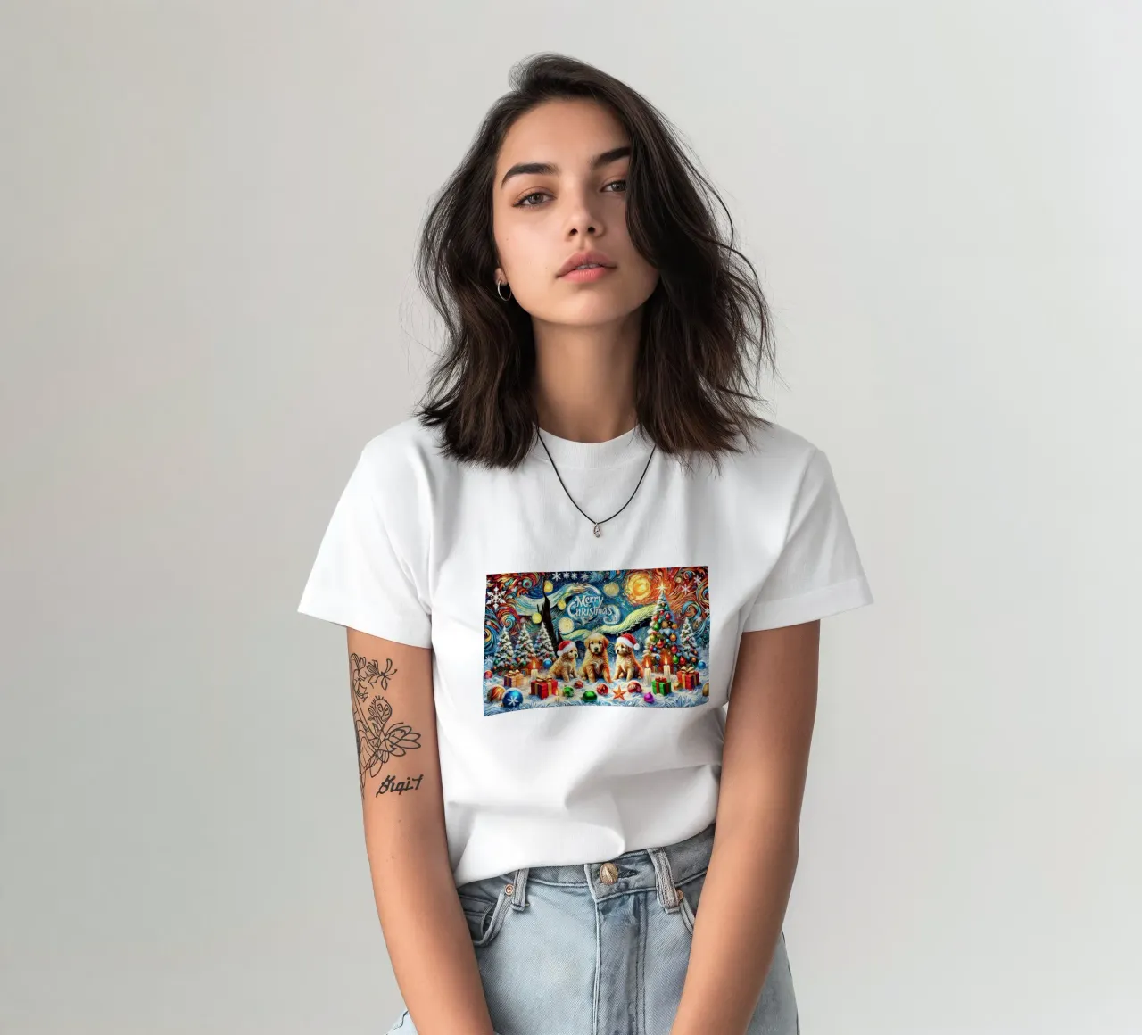 Merry Xmas Puppy Edition t-shirt da Vintage Van Gogh