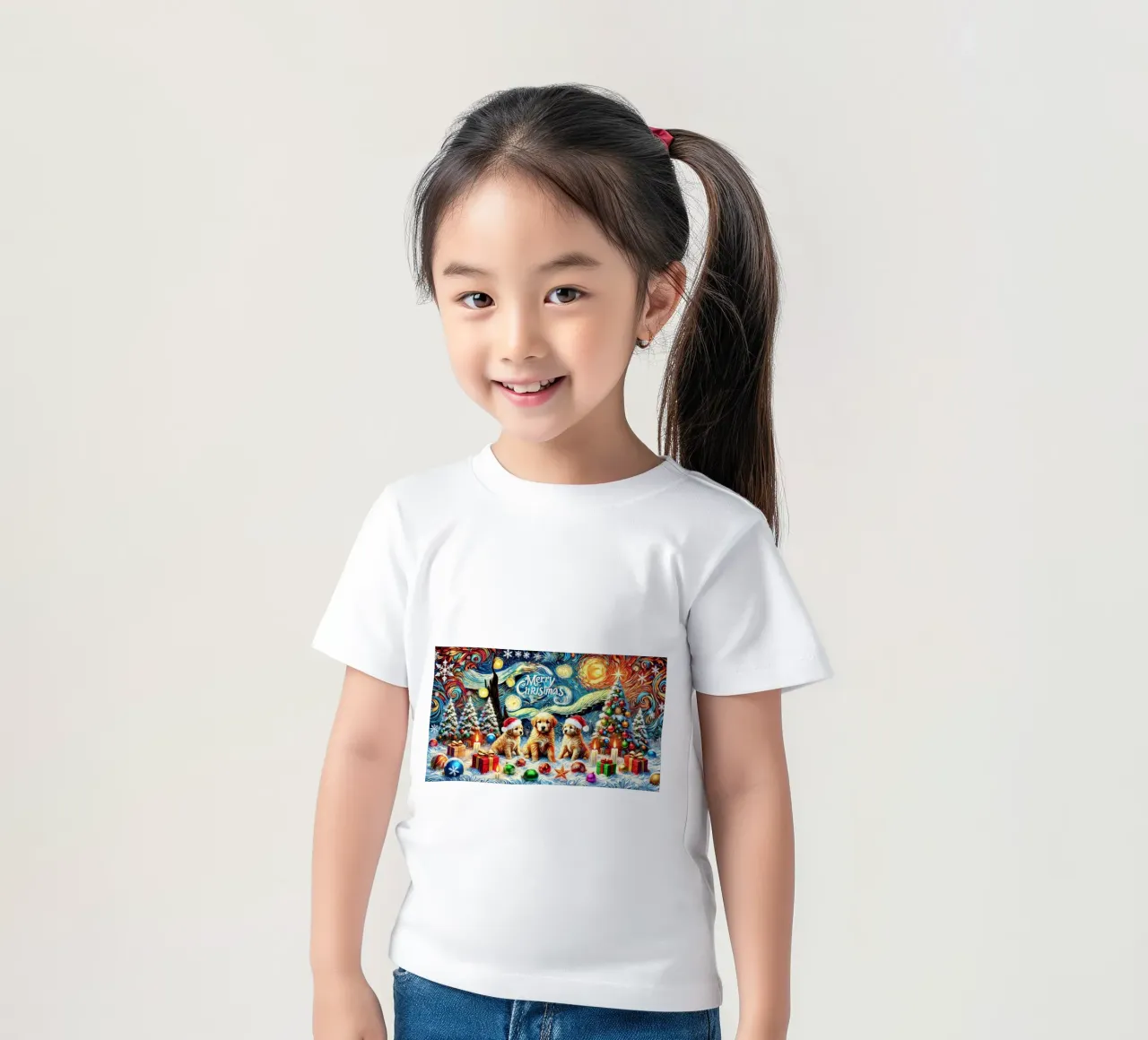 Merry Xmas Puppy Edition t-shirt bambini da Vintage Van Gogh