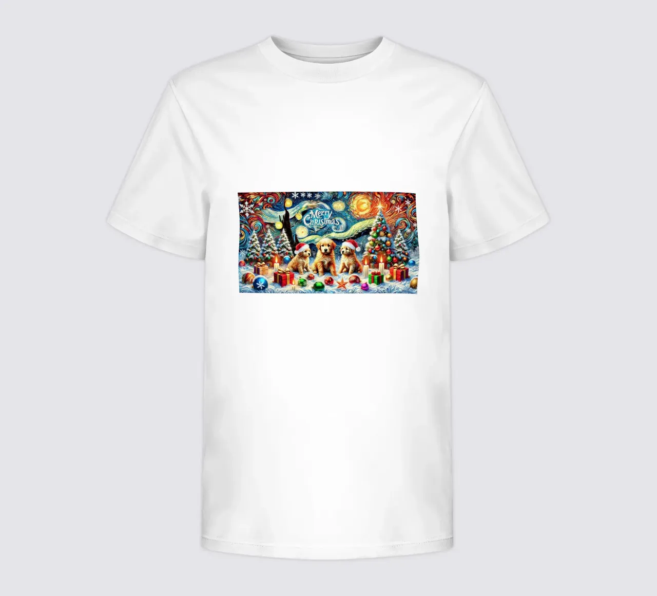 Merry Xmas Puppy Edition t-shirt bambini da Vintage Van Gogh