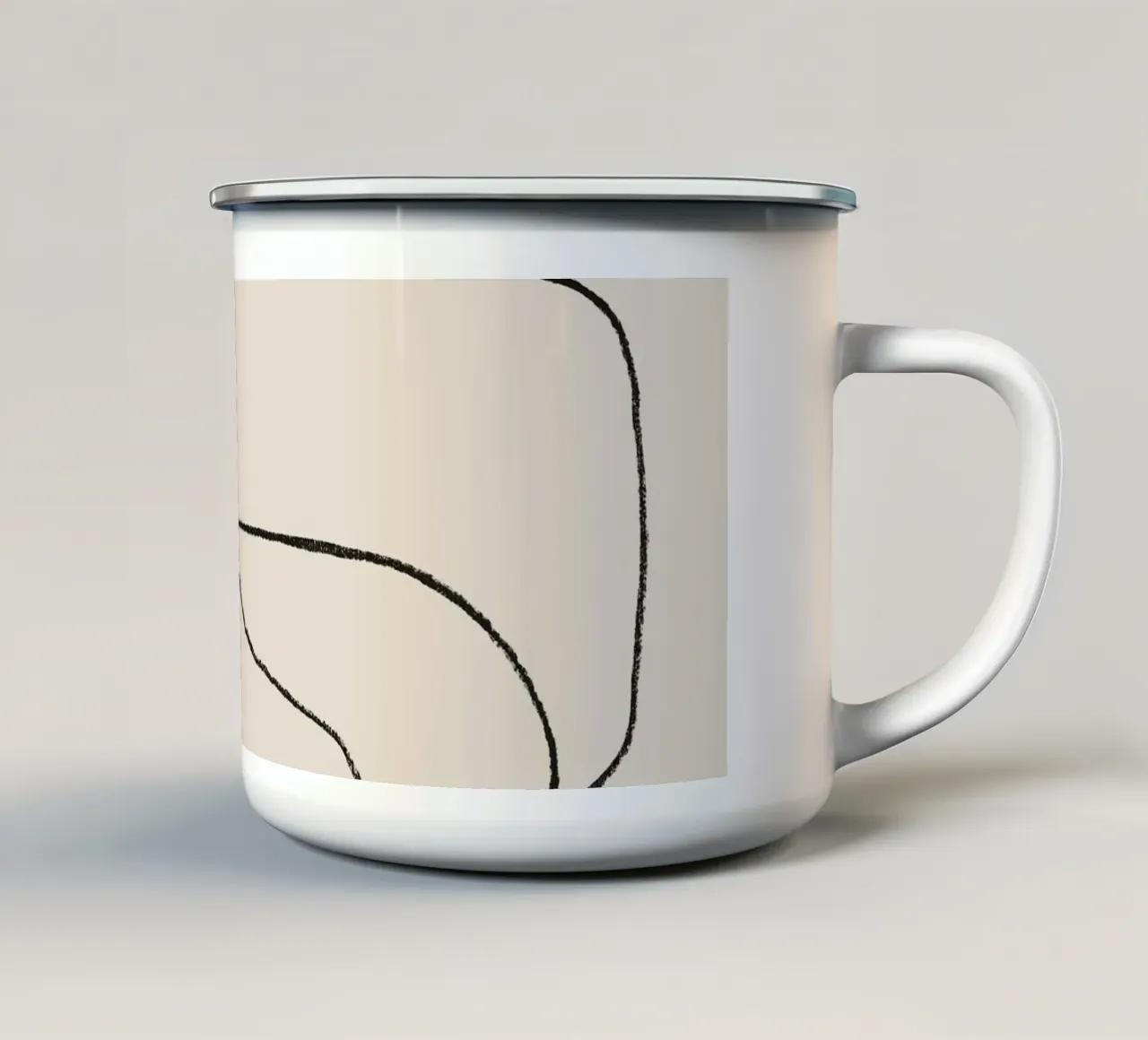Scarabocchi a matita 2 tazza in smalto da NouveauPrints